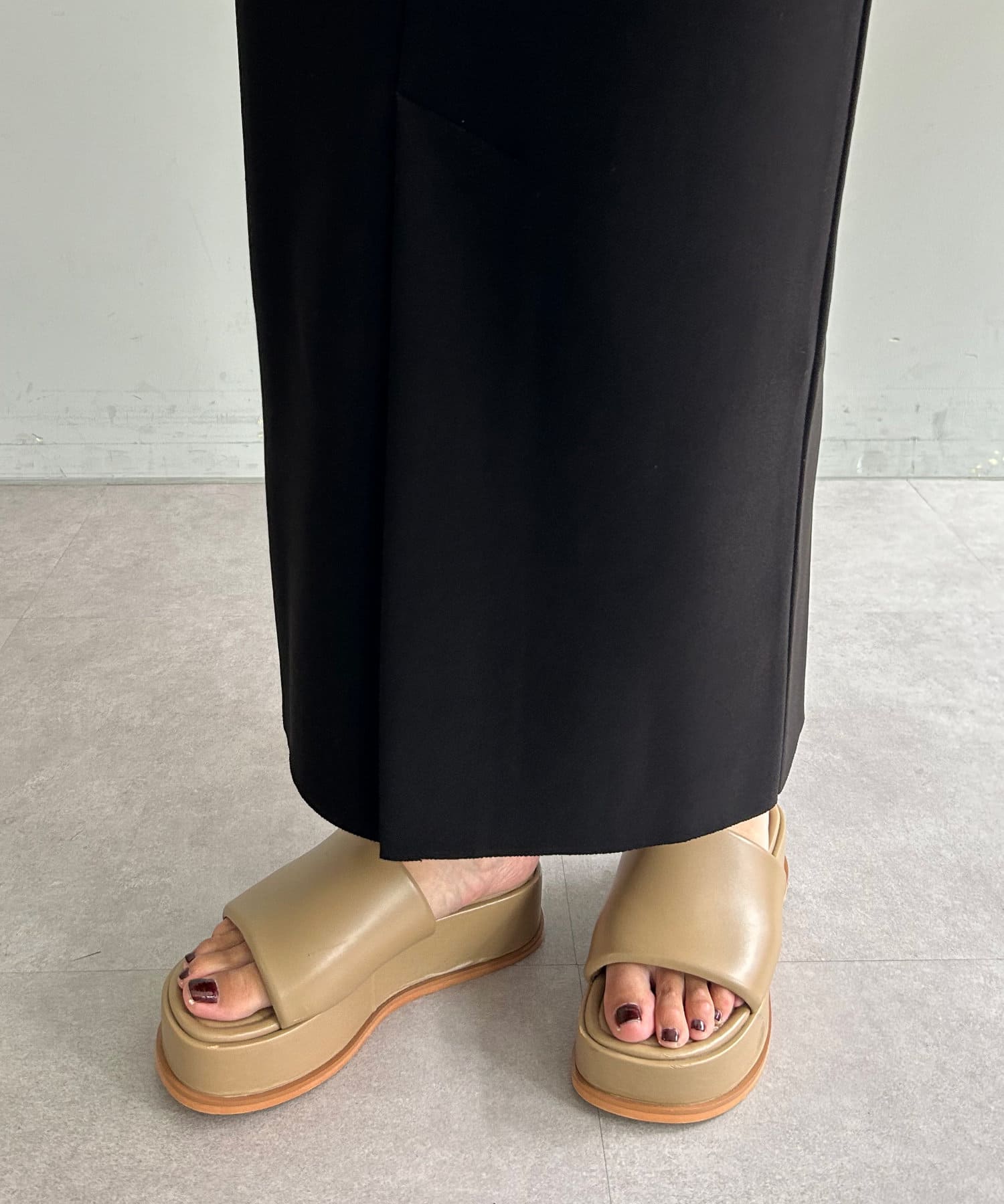 OUTLET(アウトレット) 【SHENERY】ベンツスリットジョーゼットタイトスカート