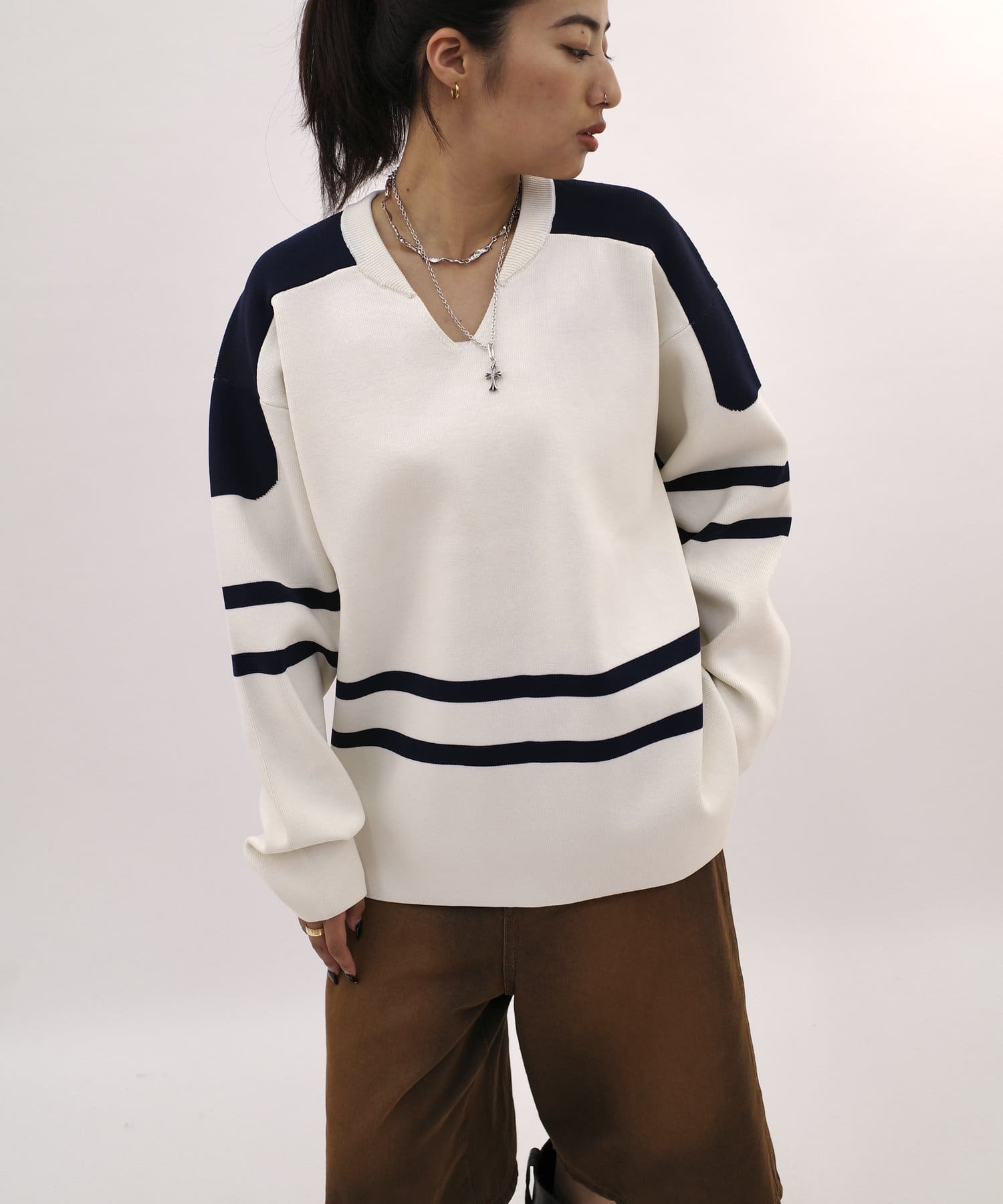 WHO'S WHO gallery ニット ミックスリボンニット | WHO'S WHO gallery(フーズフー