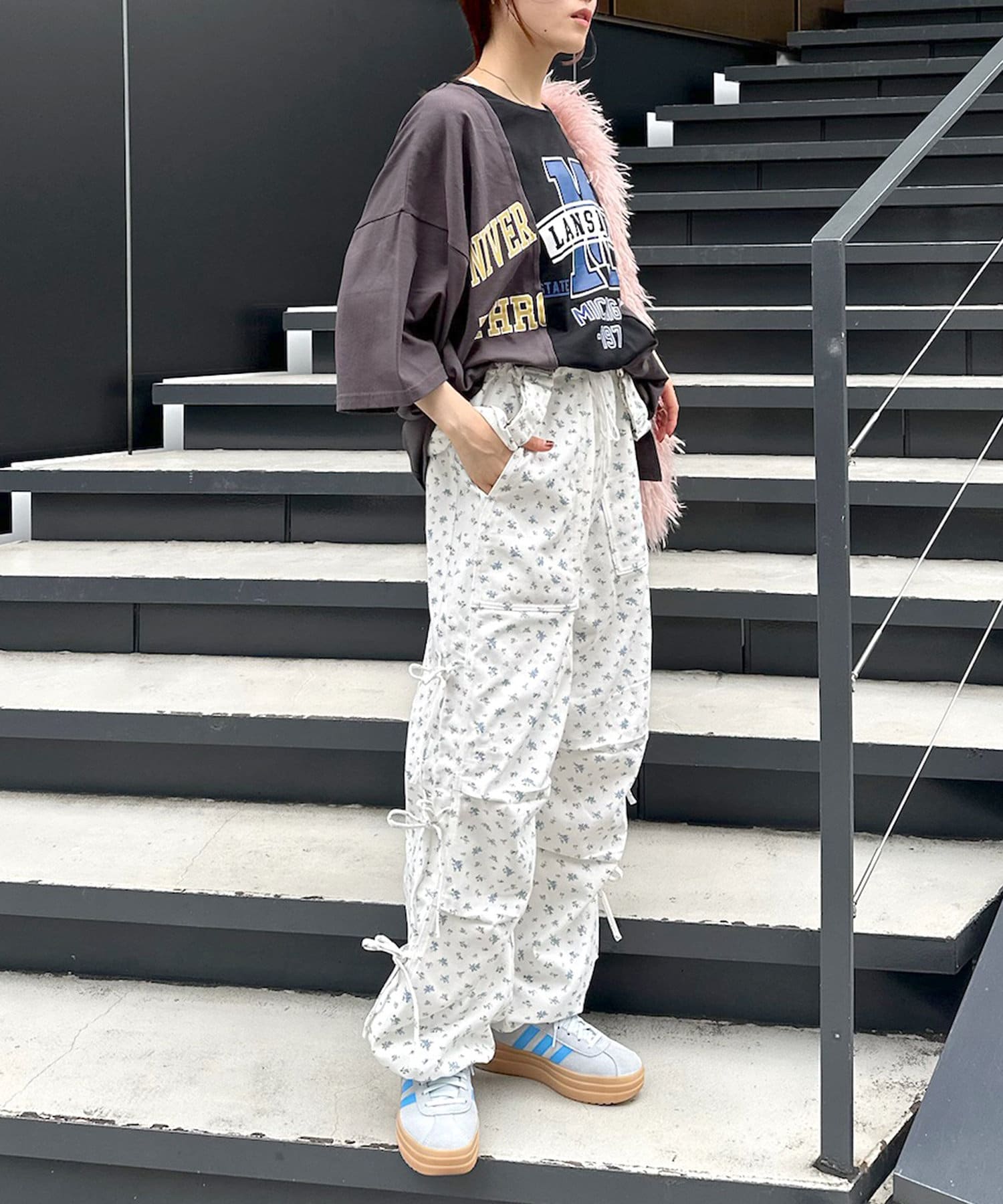 OUTLET(アウトレット) 【w closet】リメイク切替Tシャツ