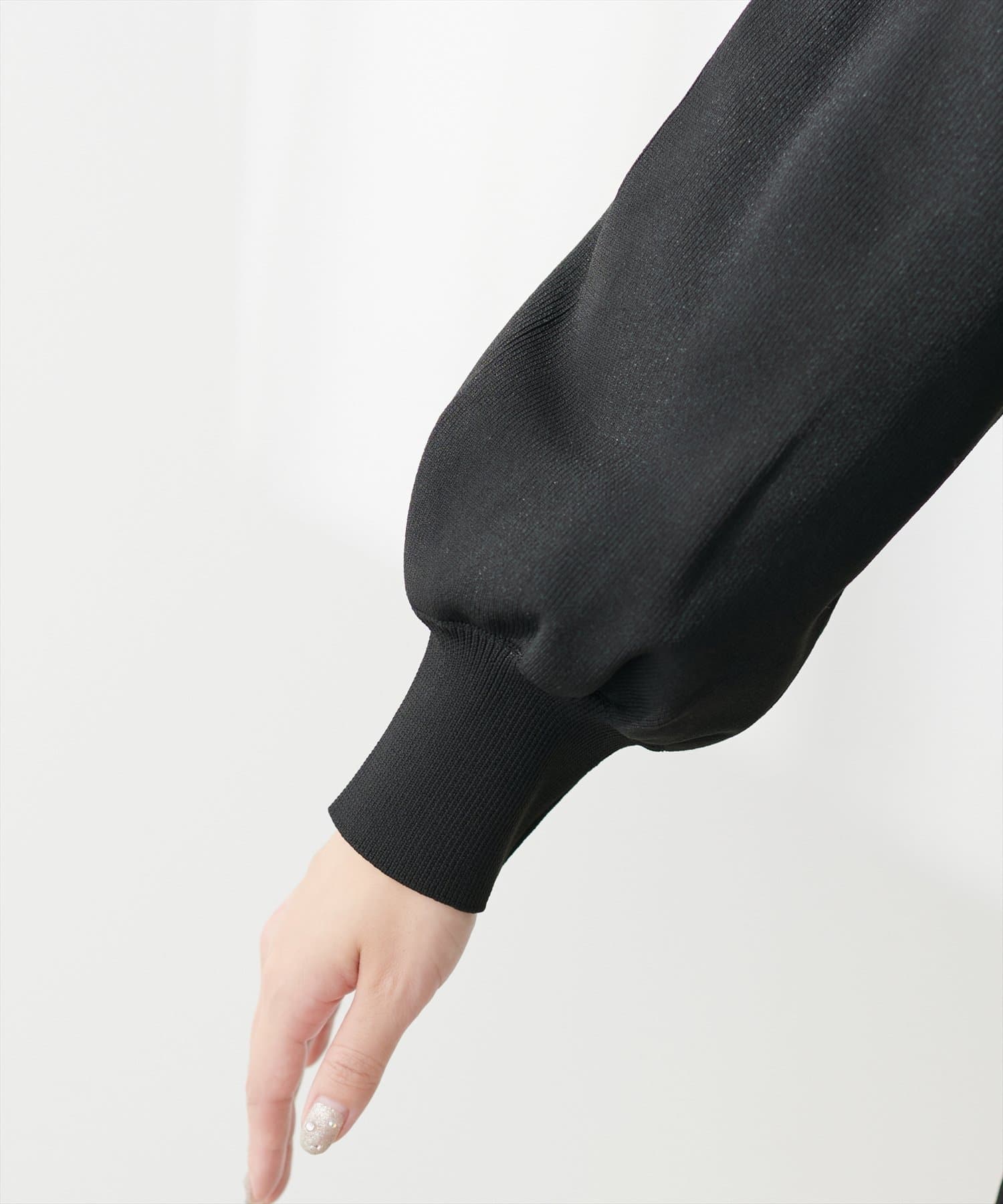 NICE CLAUP / OLIVE des OLIVE OUTLET(ナイスクラップ  / オリーブ デ オリーブ アウトレット) 【natural couture】パール付きペプラムニット