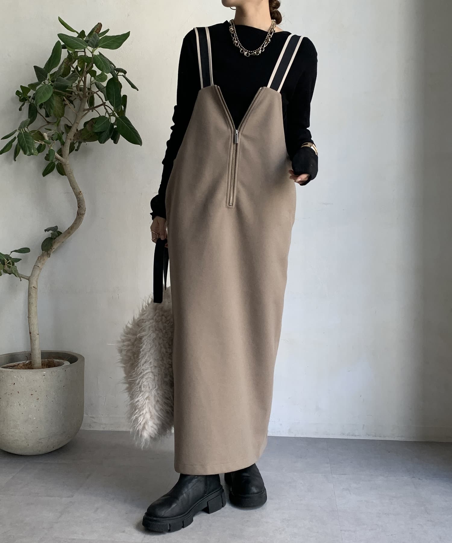 WEB限定】ハーフジップメルトンジャンスカ | DOUDOU(ドゥドゥ