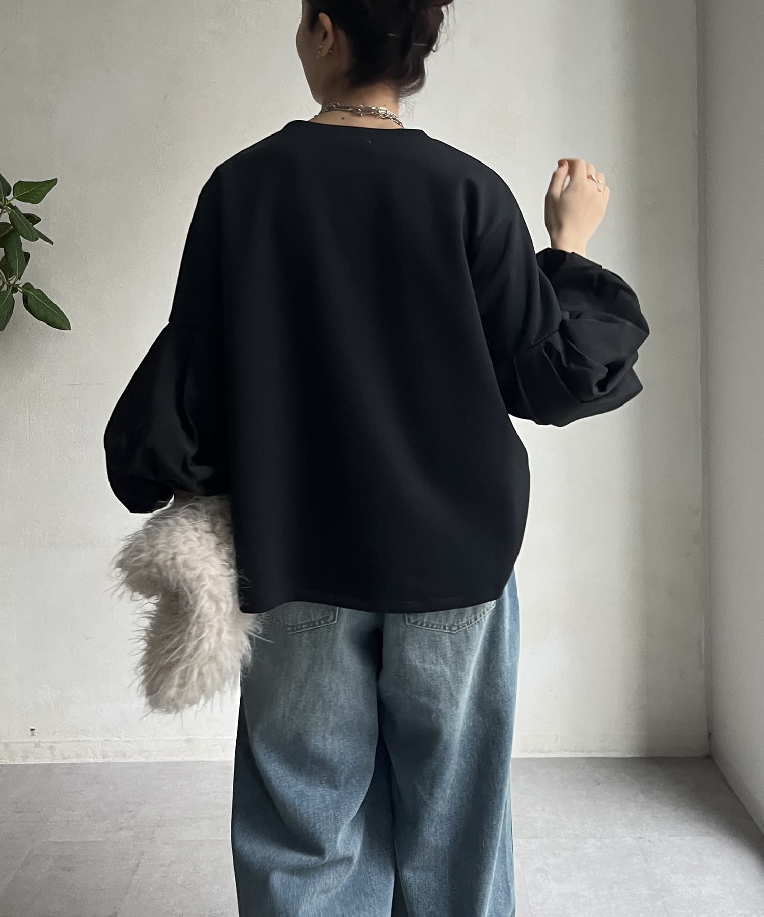 DOUDOU(ドゥドゥ) 【WEB限定】バルーンスリーブプルオーバー