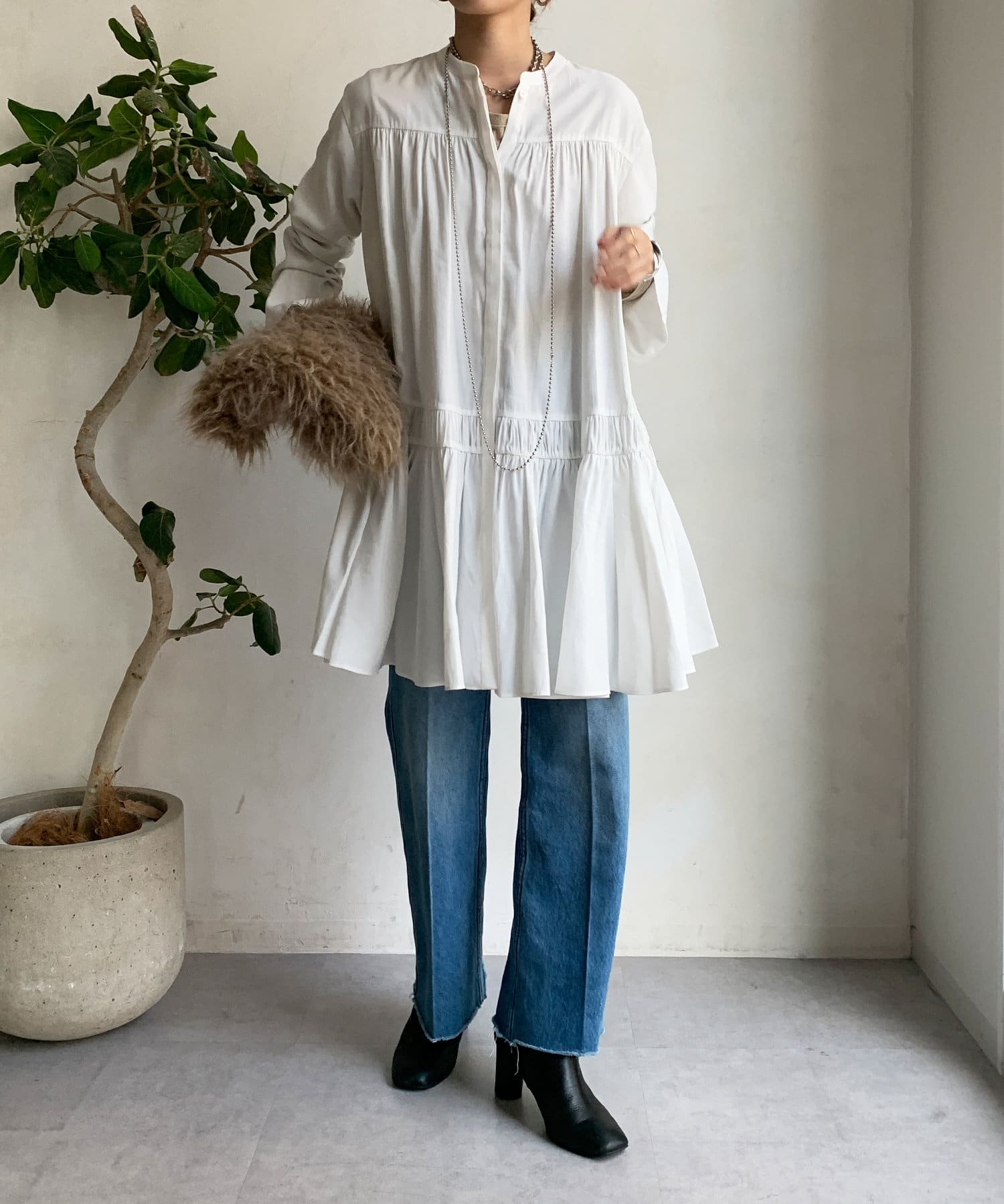 美品♡アルベロベロ ブラウス チュニック フリル フィッシュテール ブタさん 美品♡アルベロベロ ブラウス チュニック フリル フィッシュ