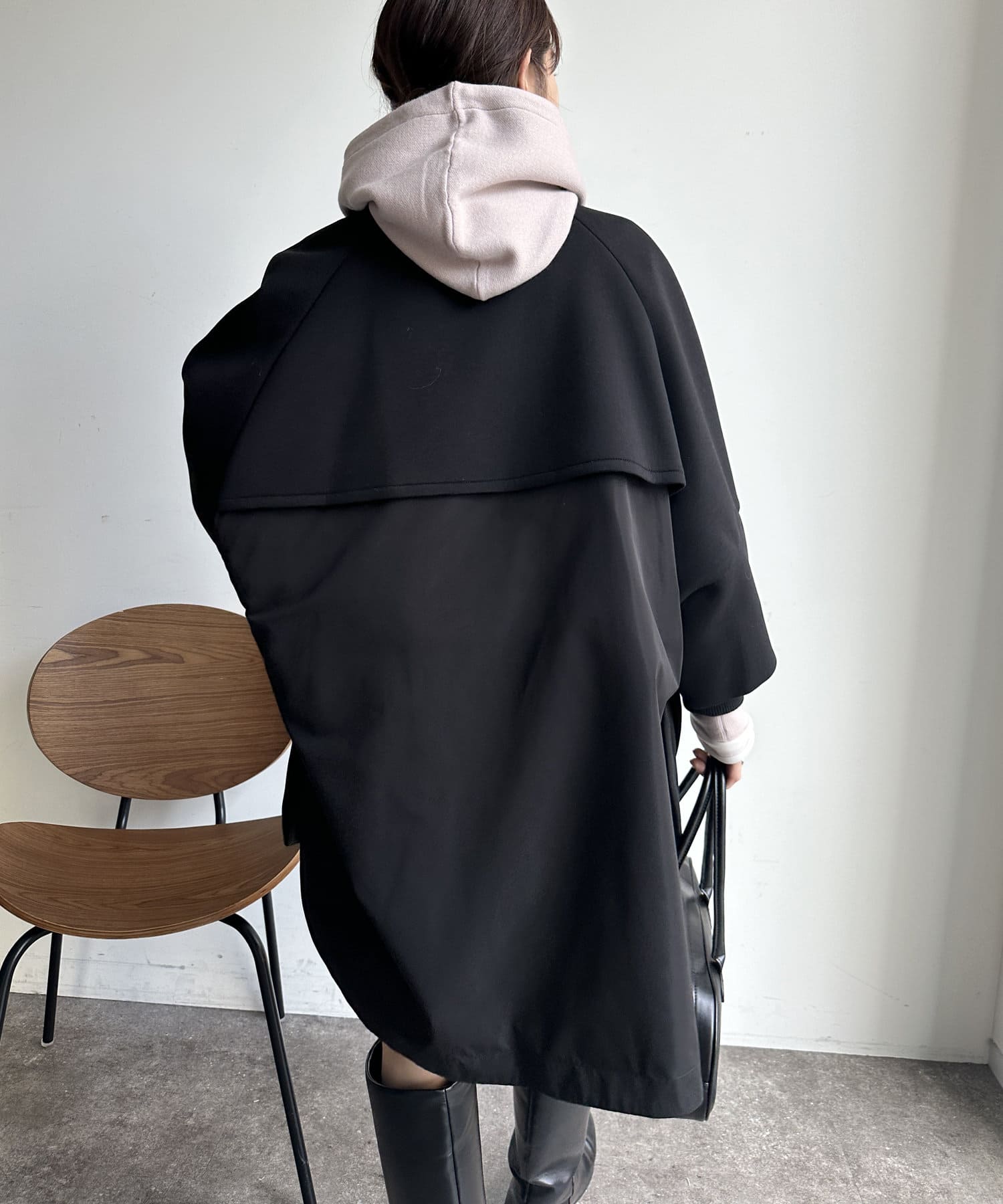 DOUDOU(ドゥドゥ) 【WEB限定】ダンボールニット切替ダウンコート