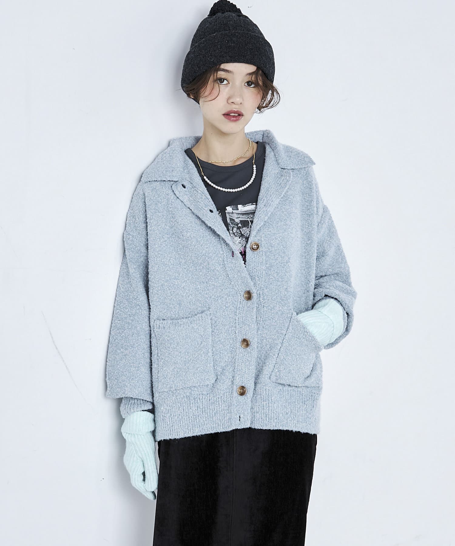 ブークレニットシャツカーディガン | FREDY & GLOSTER(フレディ アンド