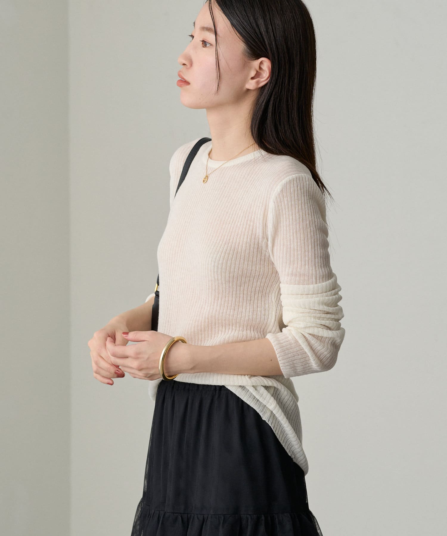 新品》ラウンジドレス Loungedress 刺繍ウールシャツ オフ