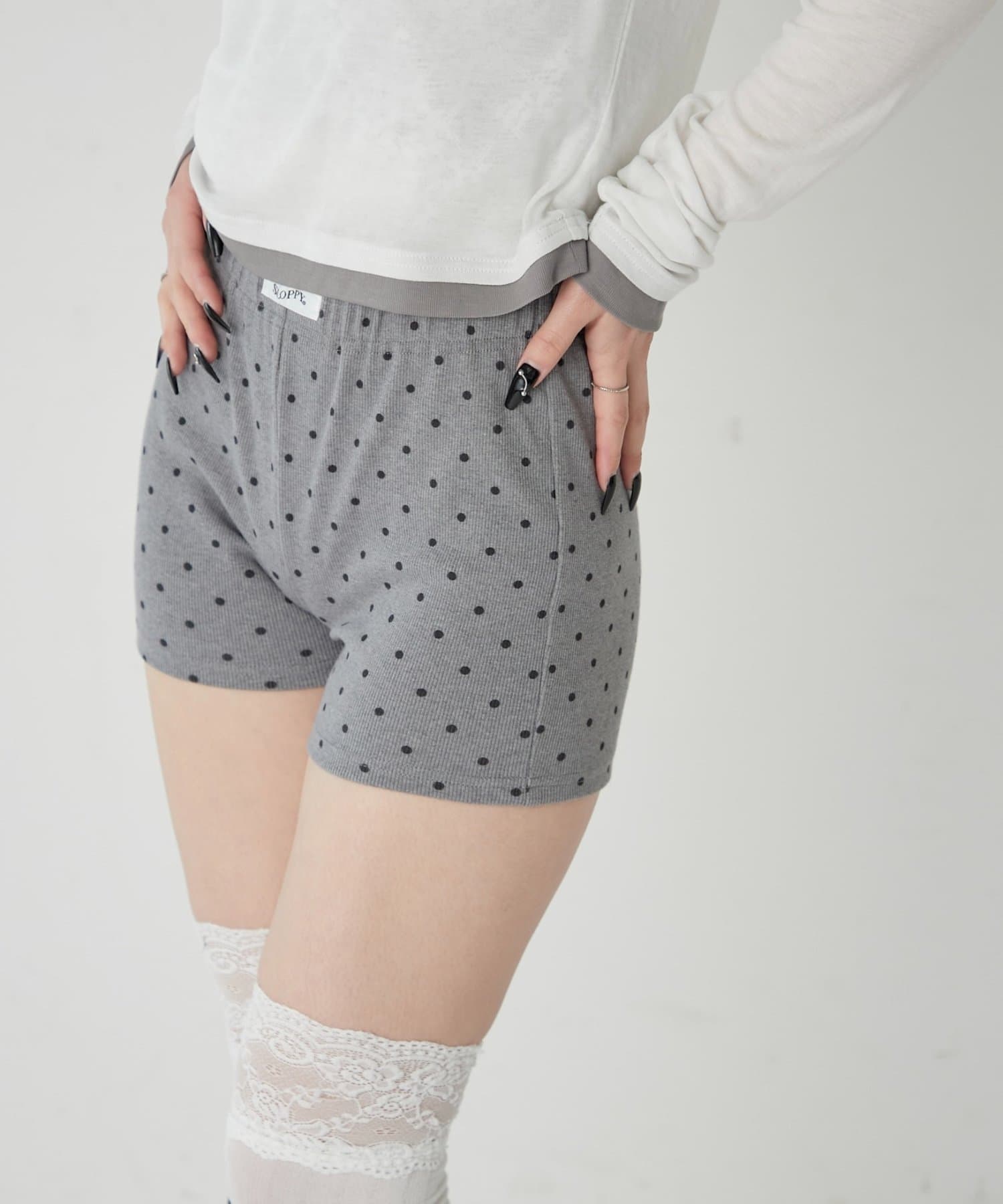 WHO’S WHO gallery(フーズフーギャラリー) 【SLOPPY/スロッピー】リブショートパンツ