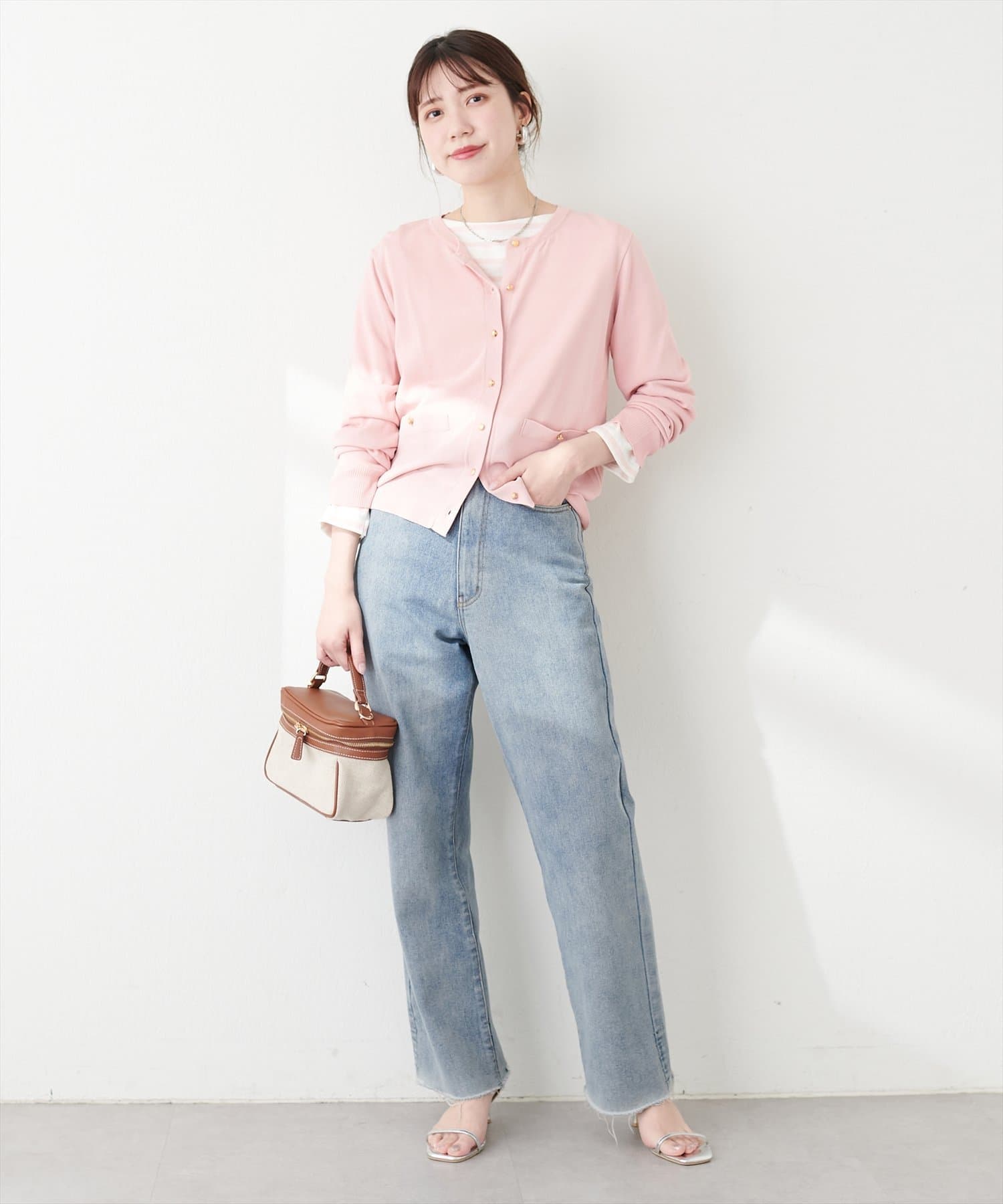 NICE CLAUP / OLIVE des OLIVE OUTLET(ナイスクラップ  / オリーブ デ オリーブ アウトレット) 【natural couture】プチプラ金釦ベーシックカーデ