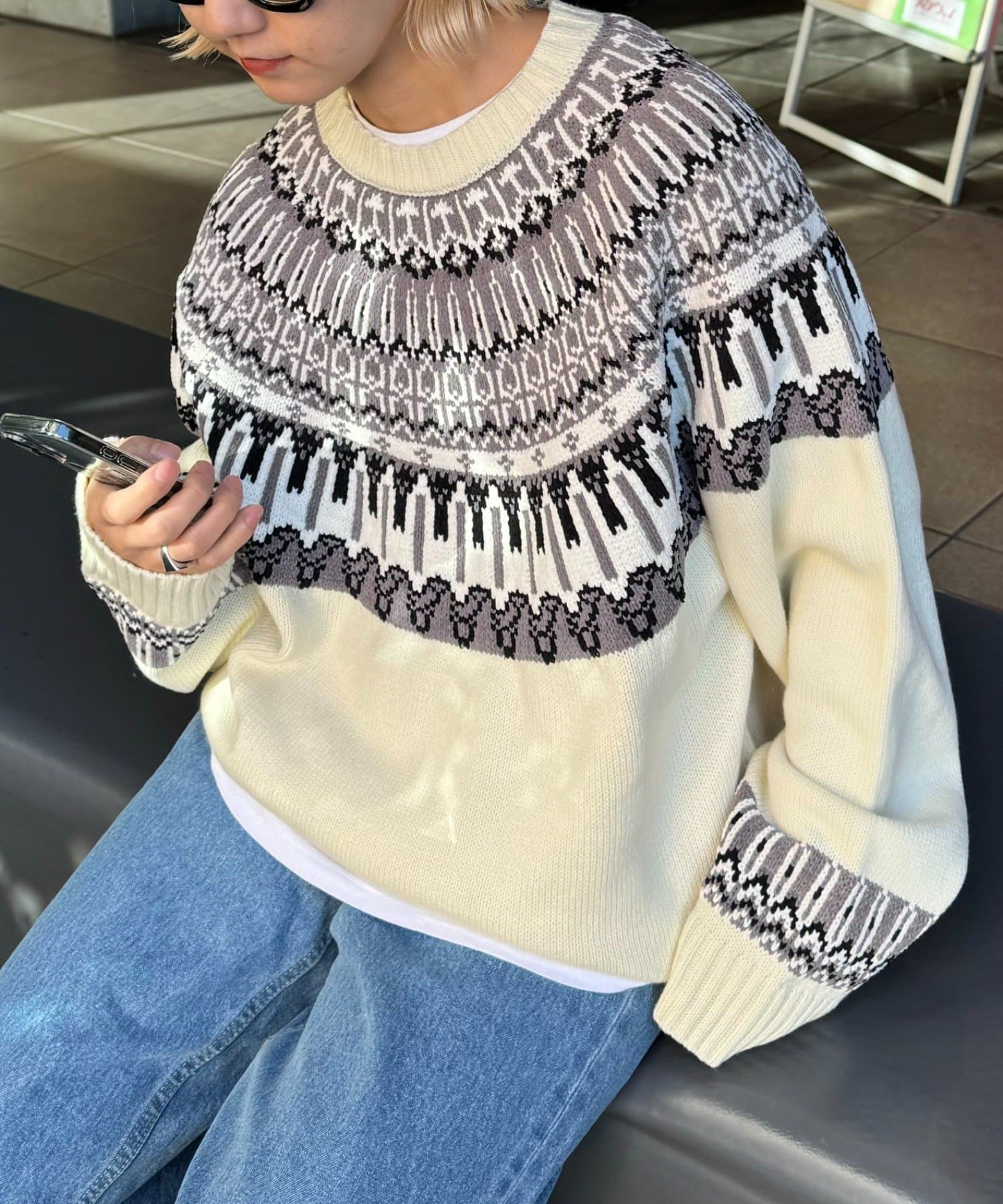 etsinta エシンタ ノルディック リメイク ニット SIZE ONE CIAOPANIC TYPY（チャオパニックティピー）の「【etsinta