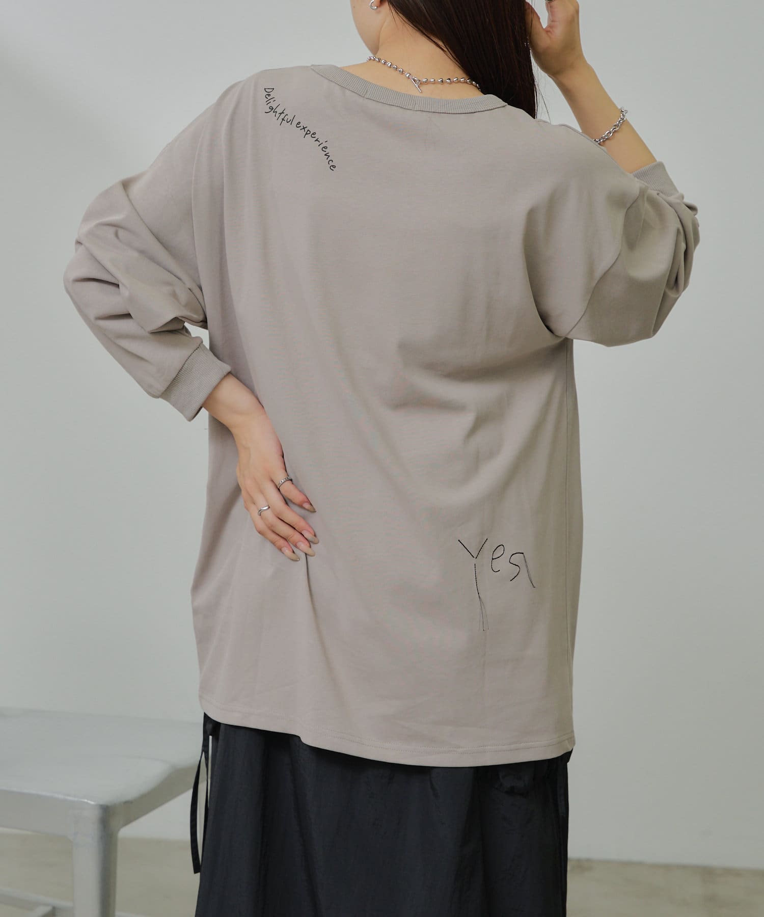 OUTLET(アウトレット) 【RAY CASSIN】刺繍ルーズロンTシャツ