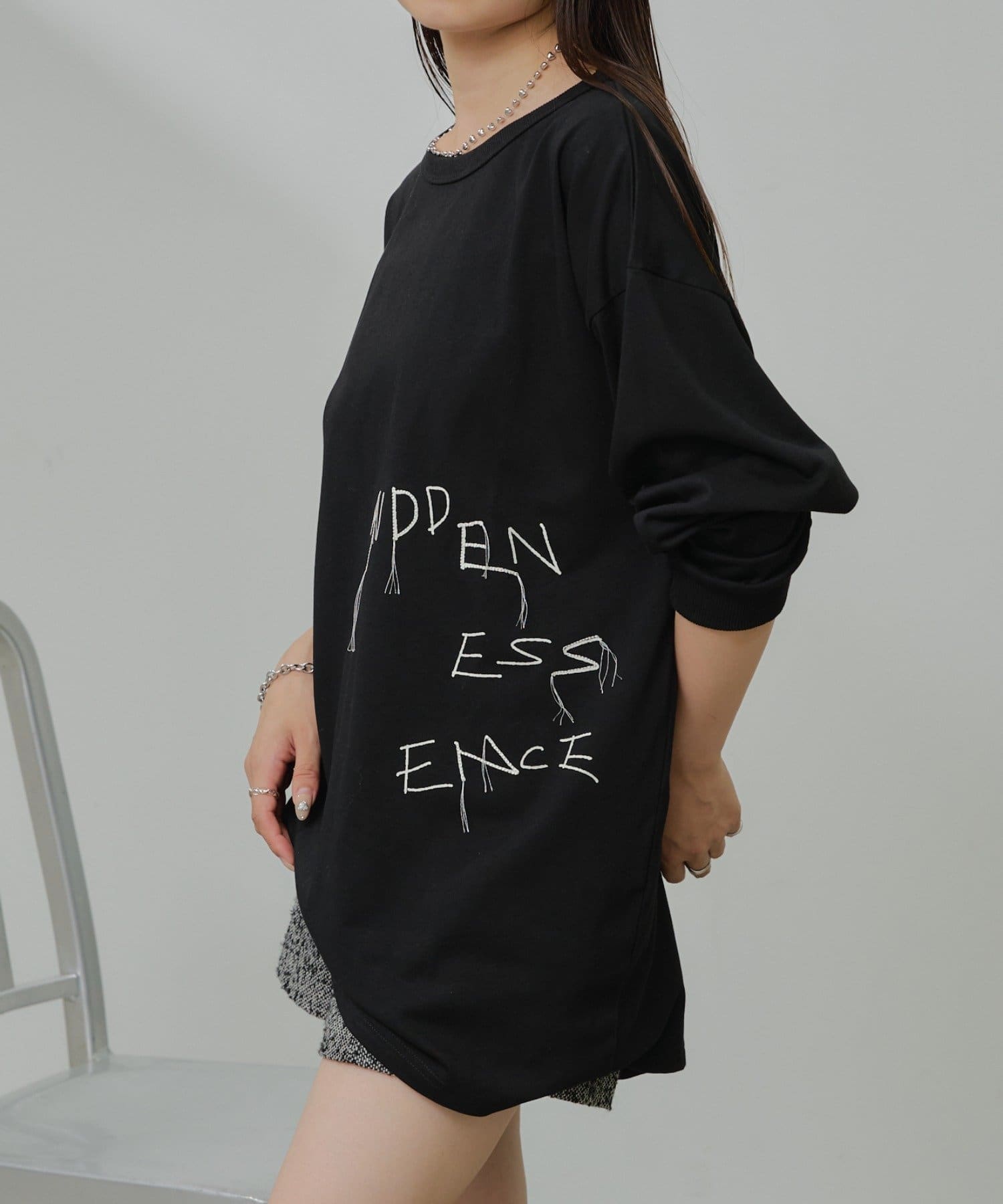 OUTLET(アウトレット) 【RAY CASSIN】刺繍ルーズロンTシャツ