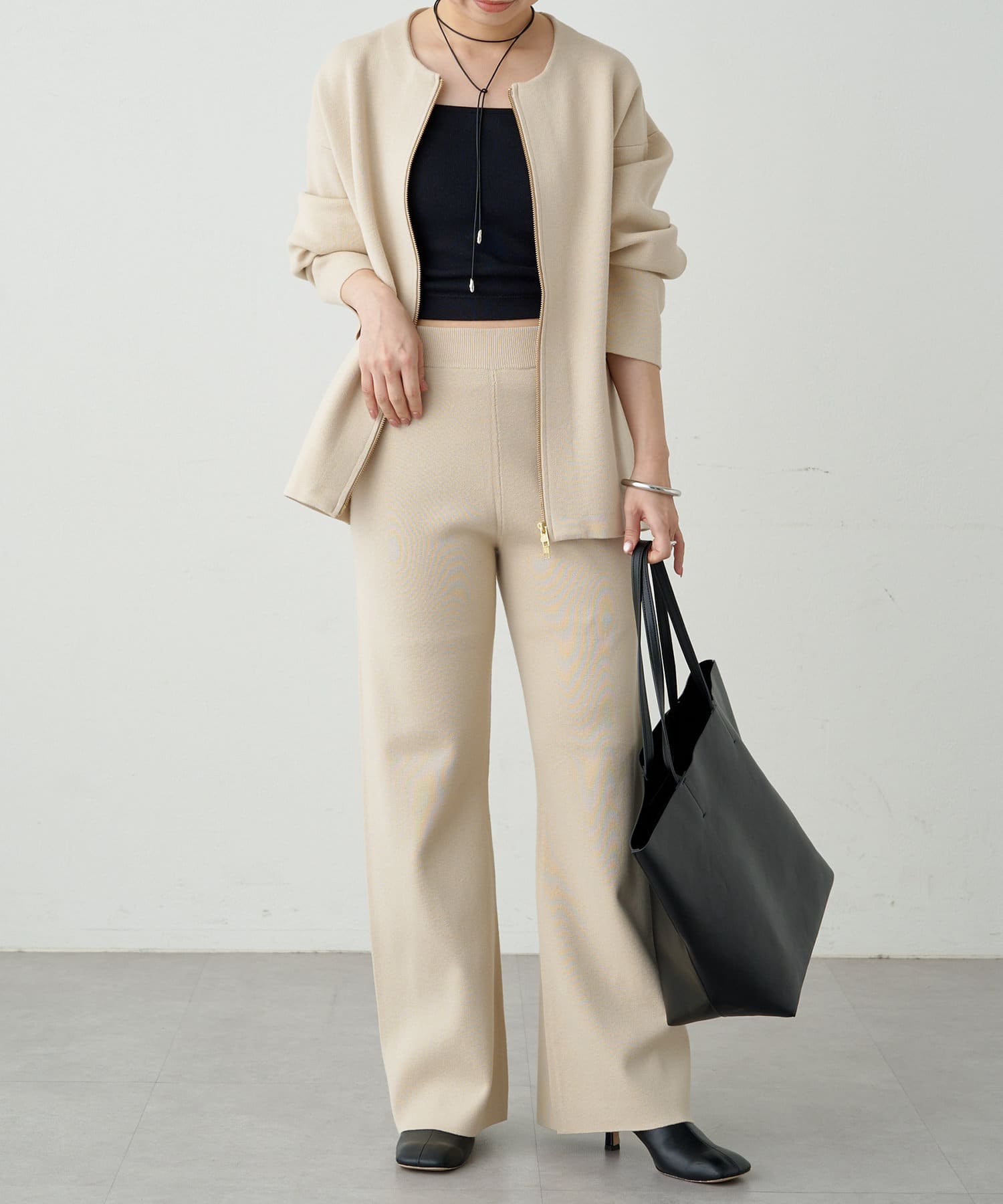 【値下】loungedress スウェットライクニット ブラウン LOUNGEDRESS（ラウンジドレス）の「スウェットライクニット