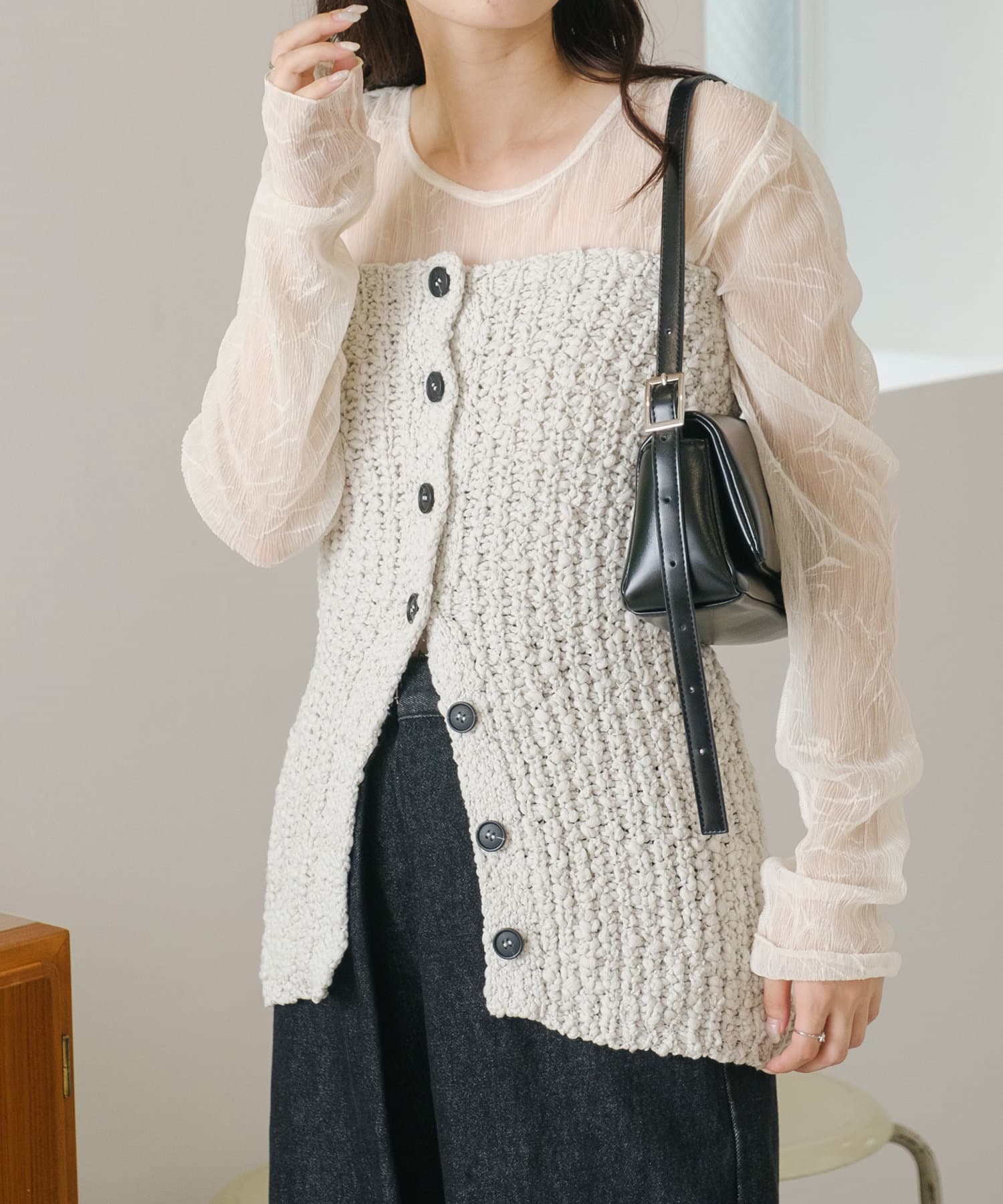 OUTLET(アウトレット) 【Kastane】モールヤーンマルチウェイビスチェ