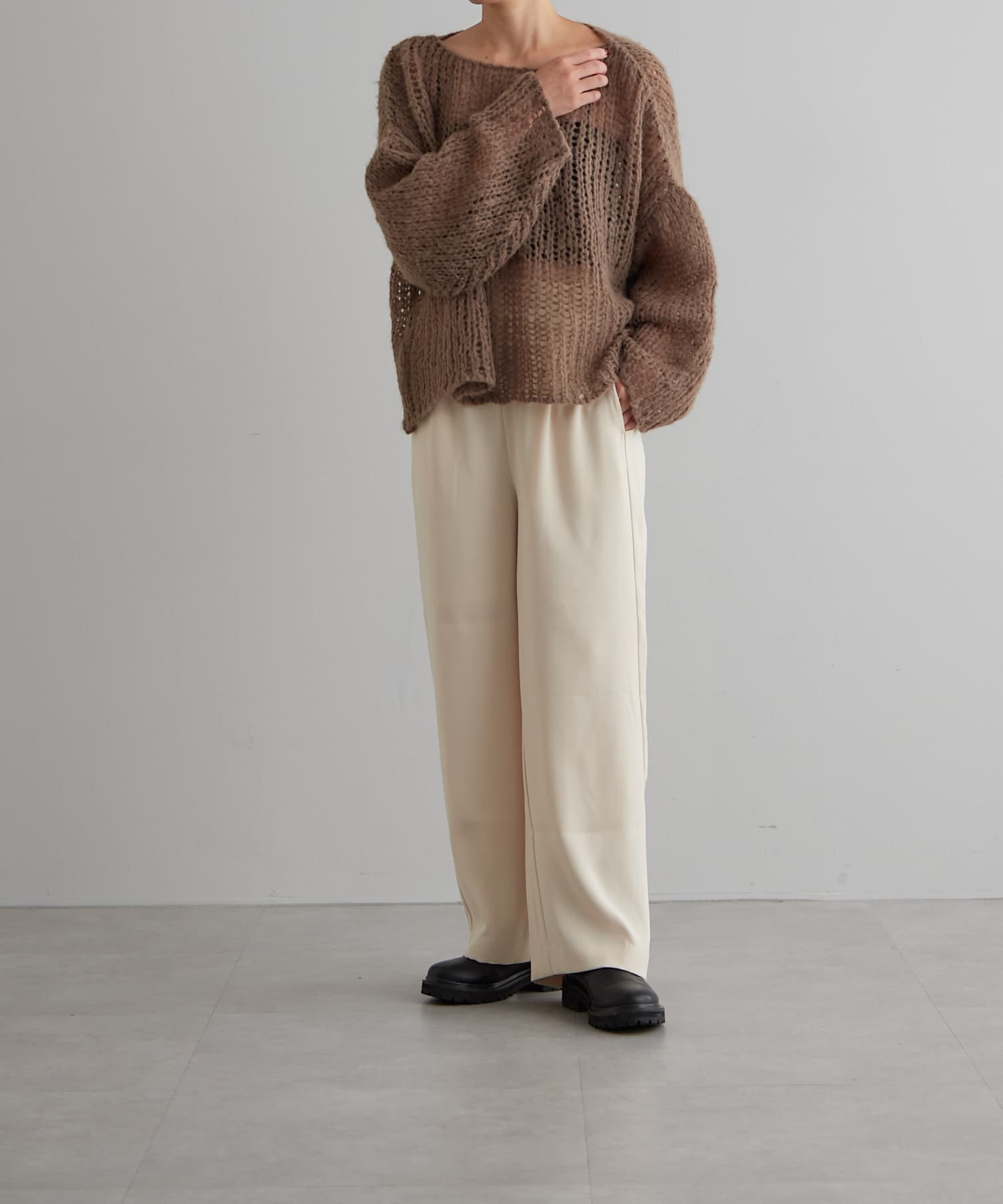 earthy_】リサイクルサテンイージーパンツ | OUTLET(アウトレット