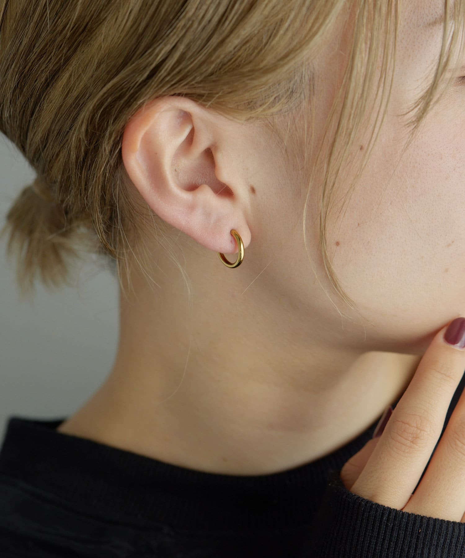 ear PAPILLONNER(イア パピヨネ) 《金属アレルギー対応/ステンレス/2WAY》スリーストーンイヤリング