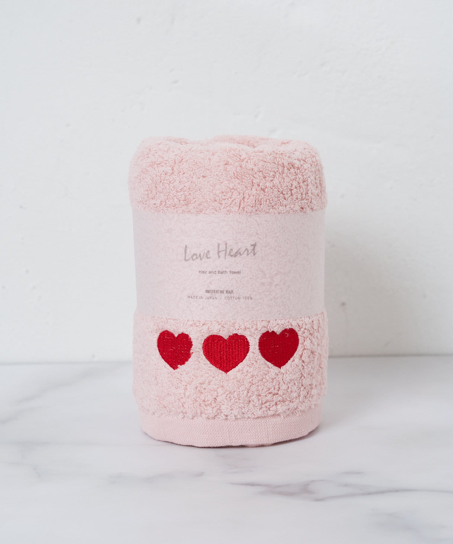 BIRTHDAY BAR(バースデイバー) Love Heart Hair Bath Towel