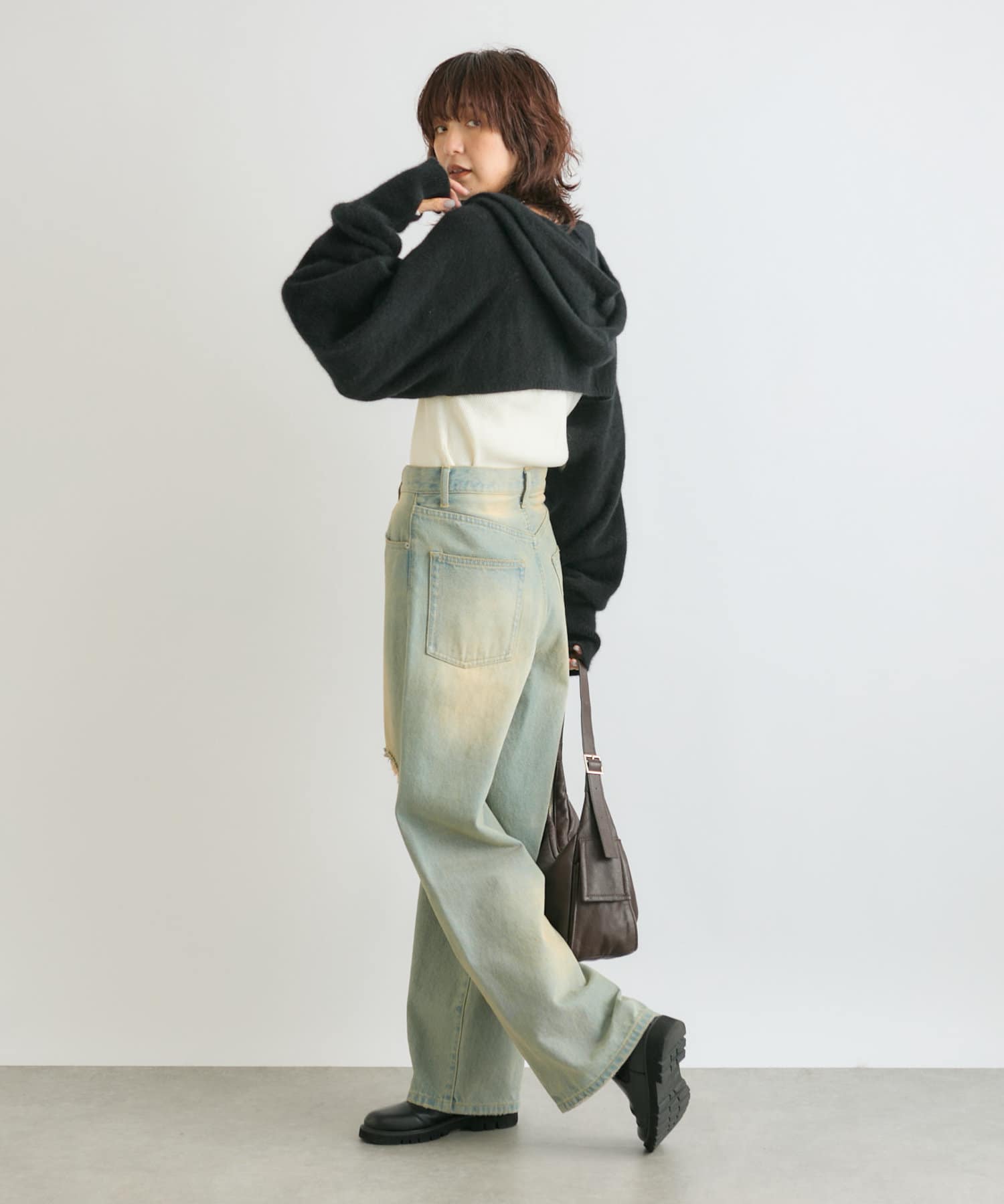 RIVE DROITE】ヘアリーヤーンマルチフーディ | OUTLET(アウトレット  