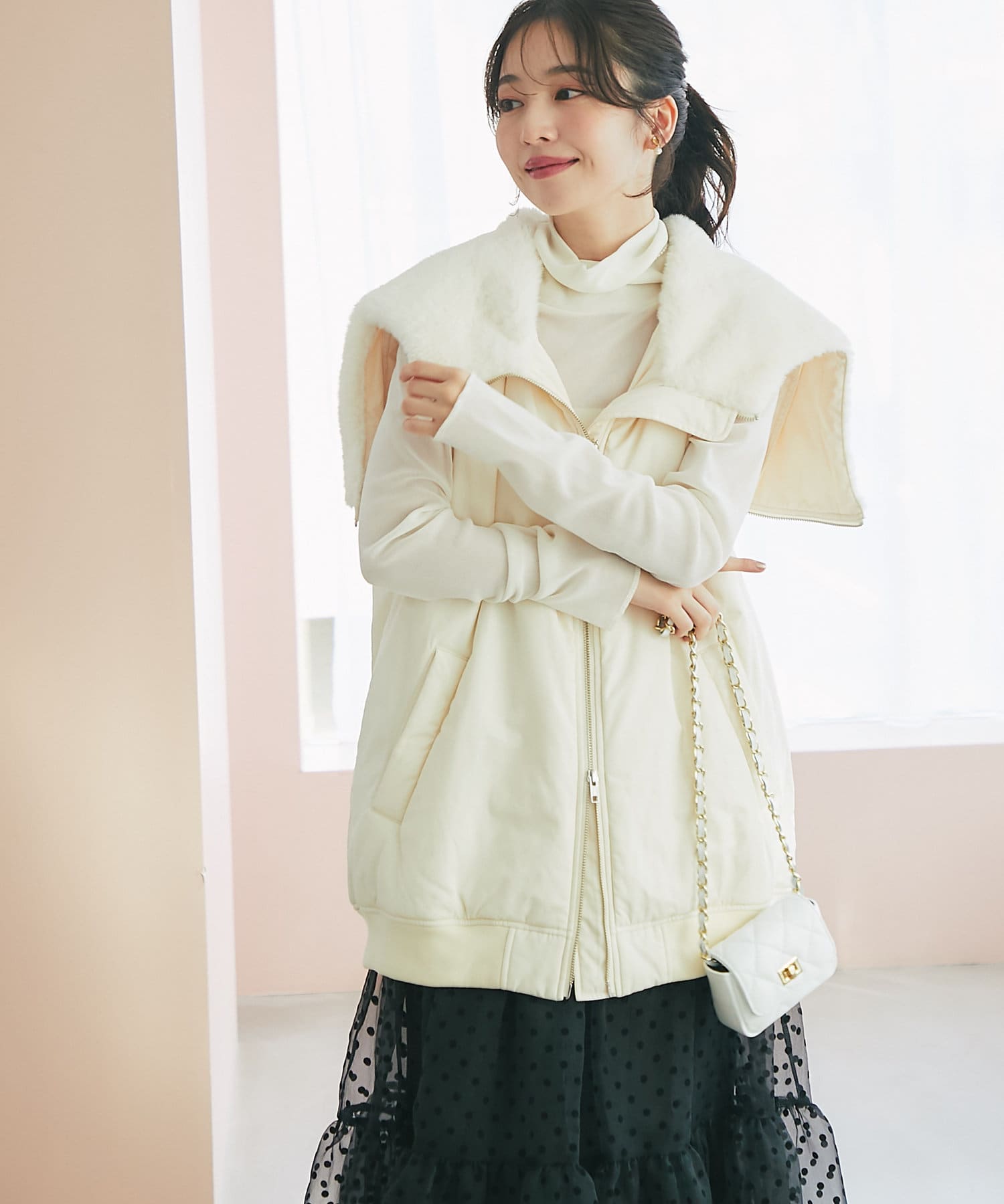 定価35860円未使用La boutique BonBon2WAYブルゾン 2WAYスタンドブルゾン | La boutique BonBon(ラブティック