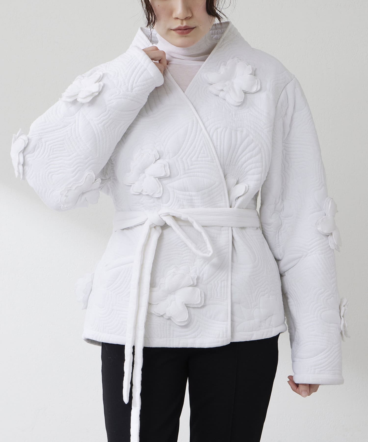 キルティングフラワージャケット | Whim Gazette(ウィム