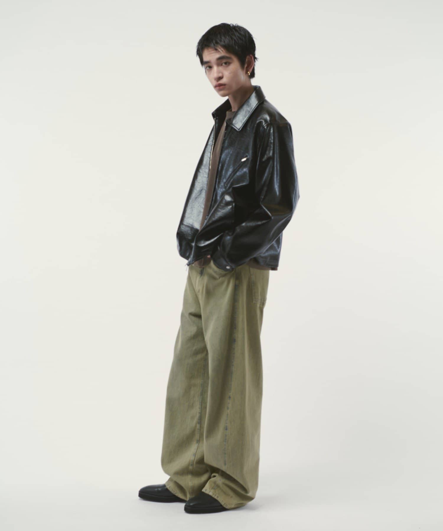 Lui's(ルイス) グランジシンセティックレザーZIPブルゾン