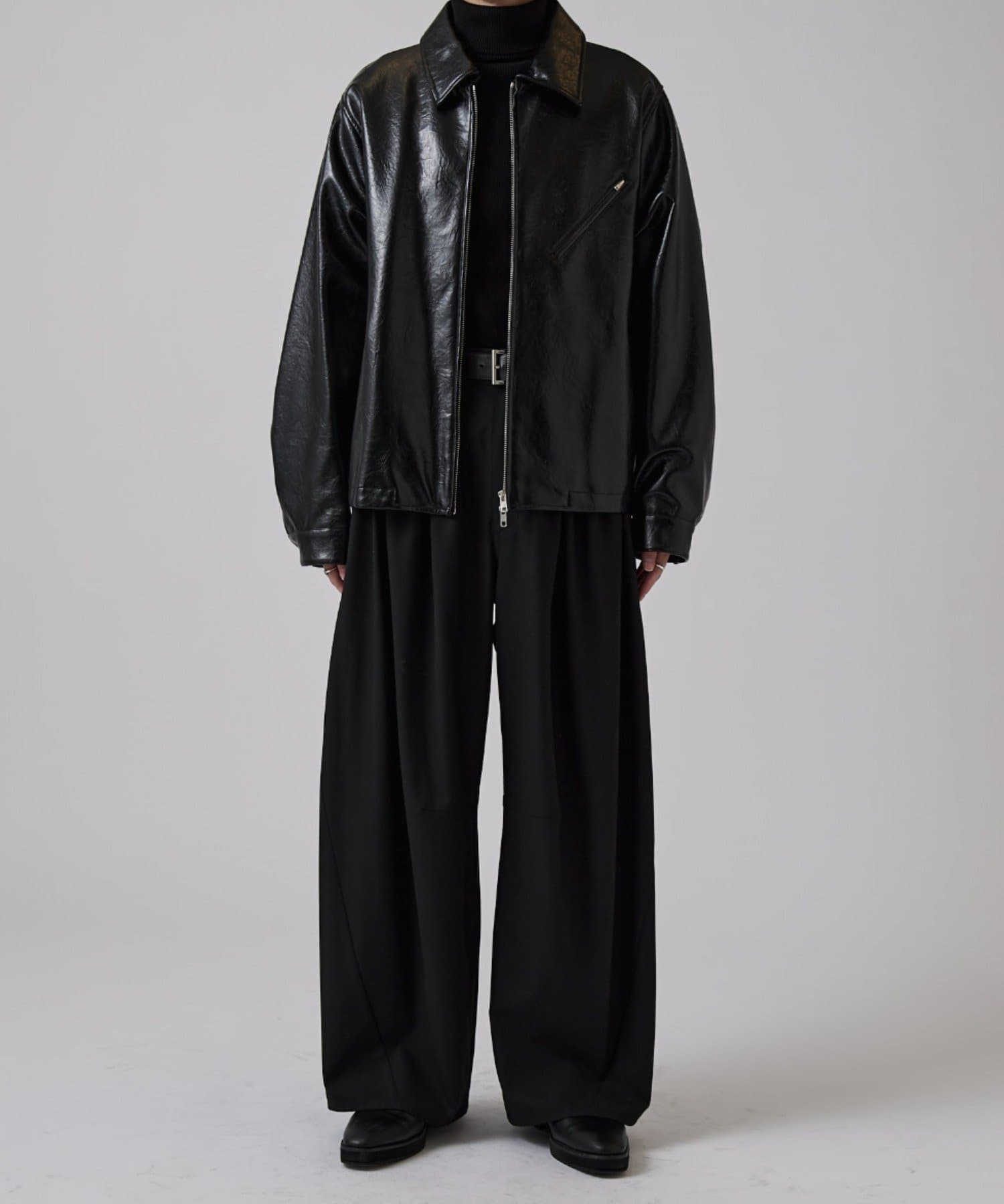 Lui's(ルイス) グランジシンセティックレザーZIPブルゾン