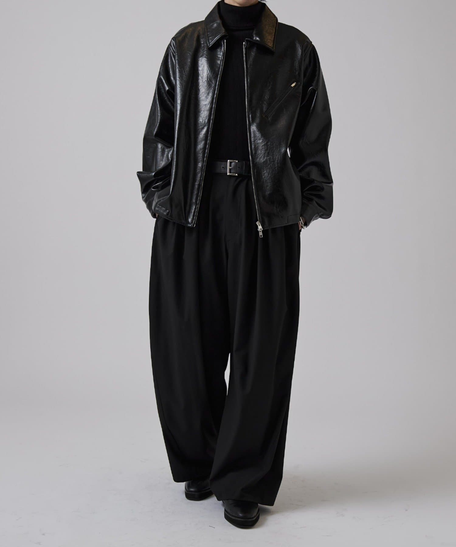 Lui's(ルイス) グランジシンセティックレザーZIPブルゾン