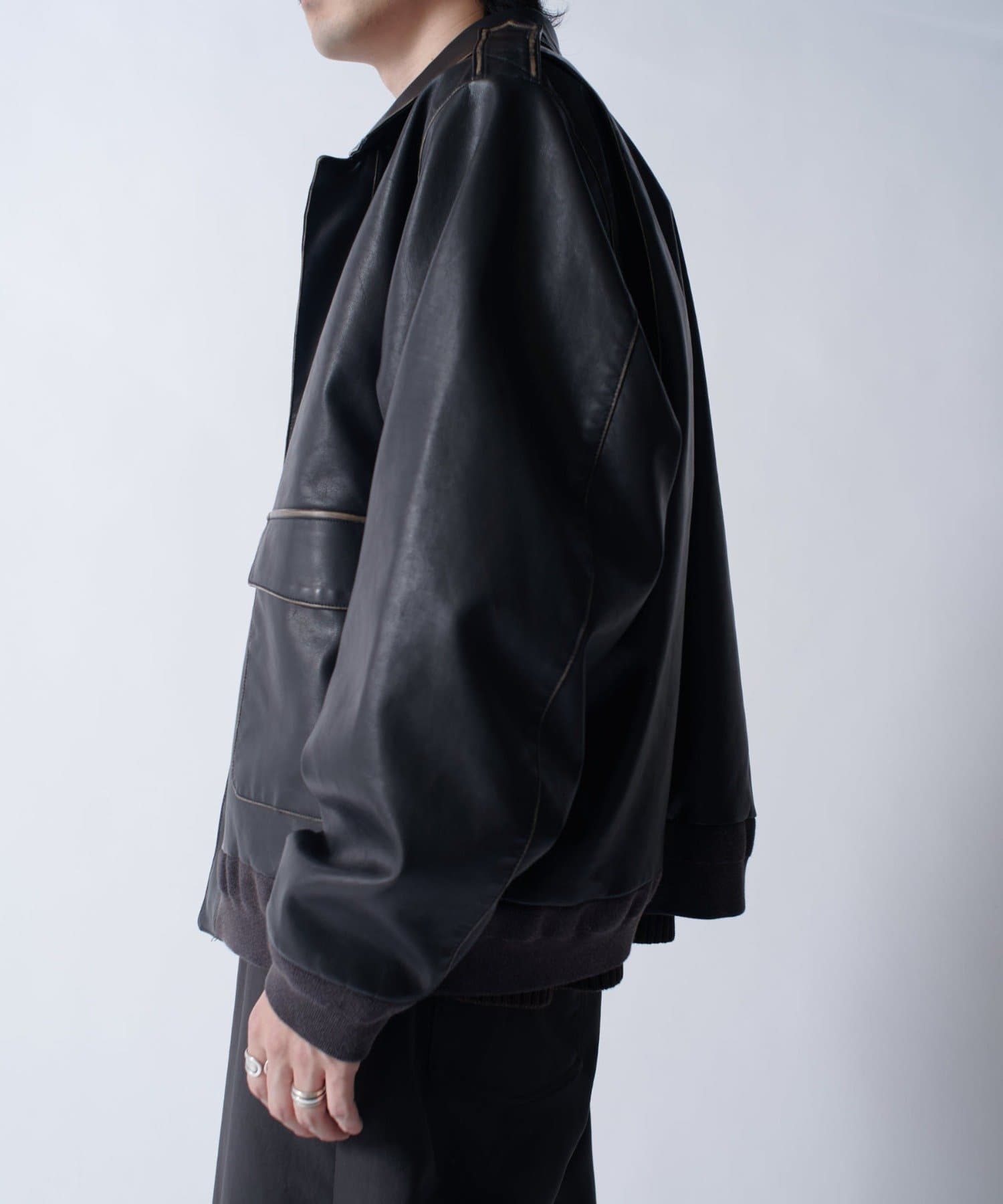 LOOSE ELASTIC COAT WITH STRIPES(S Black): Vintage 1.1｜THE
