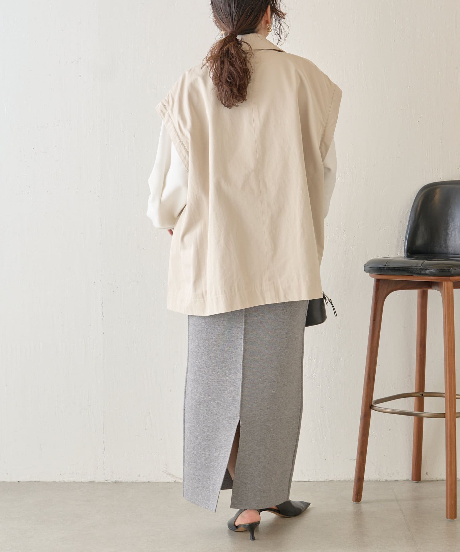 Jena　espace merveilleux(ジェナ　エスパスメルヴェイユ) MA-1スリーブ2wayコート