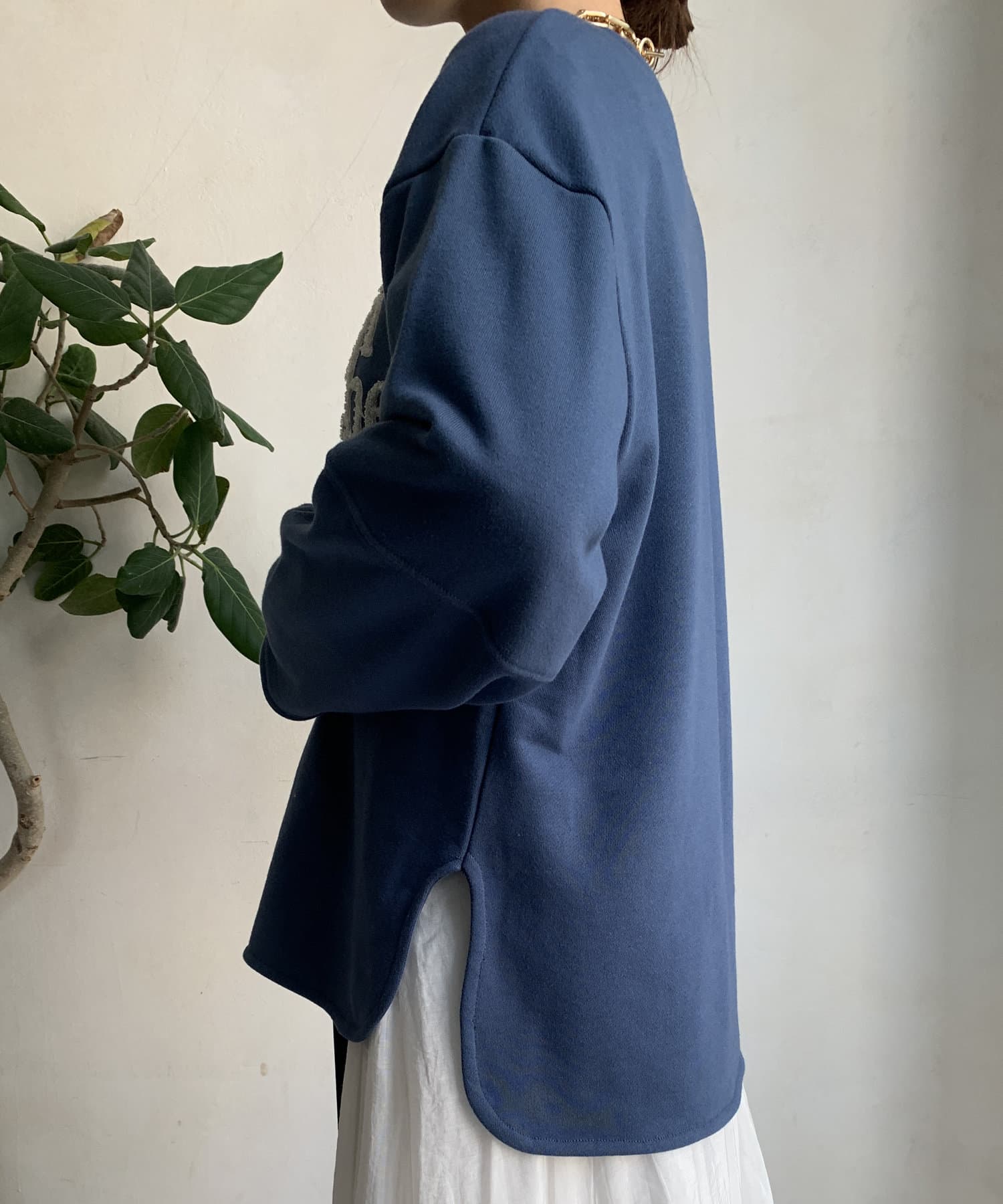 DOUDOU(ドゥドゥ) 【WEB限定】ラメサガラ刺繍プルオーバー