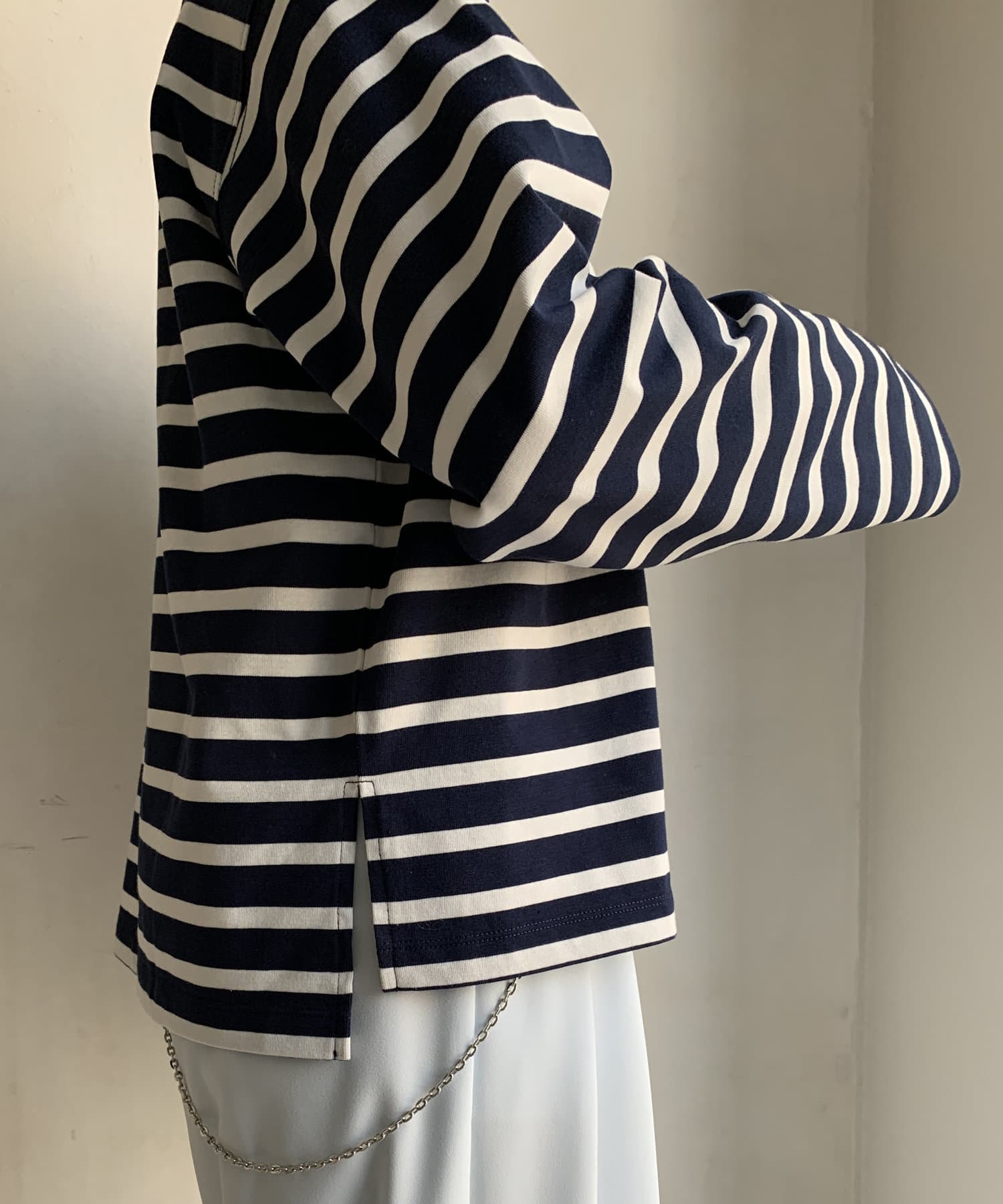 DOUDOU(ドゥドゥ) 【WEB限定】 ボートネックボーダーTEE