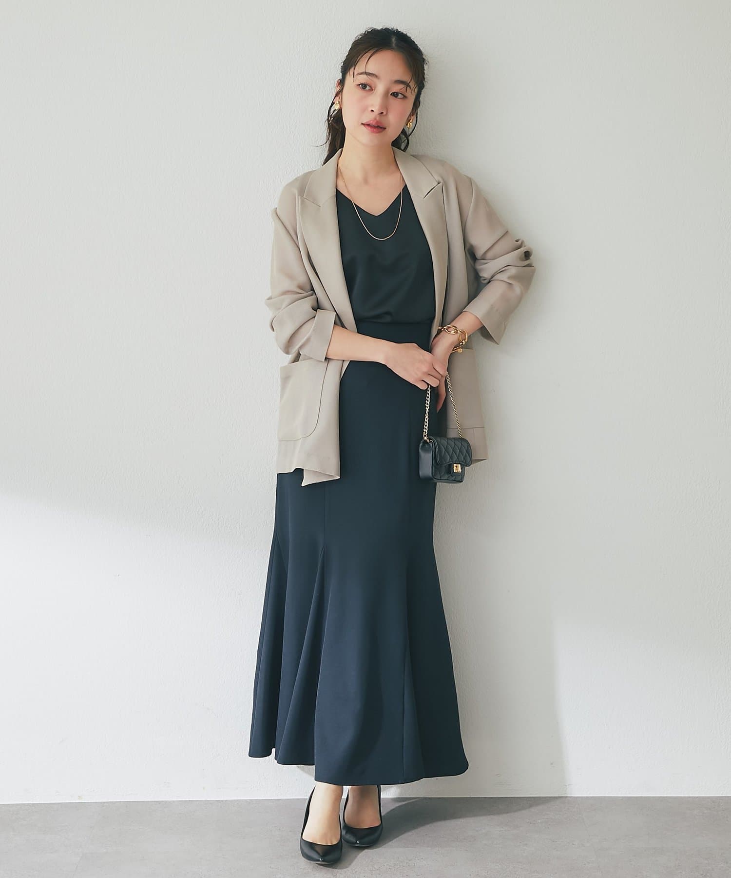 La boutique BonBon(ラブティックボンボン) 【人気カラー復刻！miki監修】サテン2WAYタンク