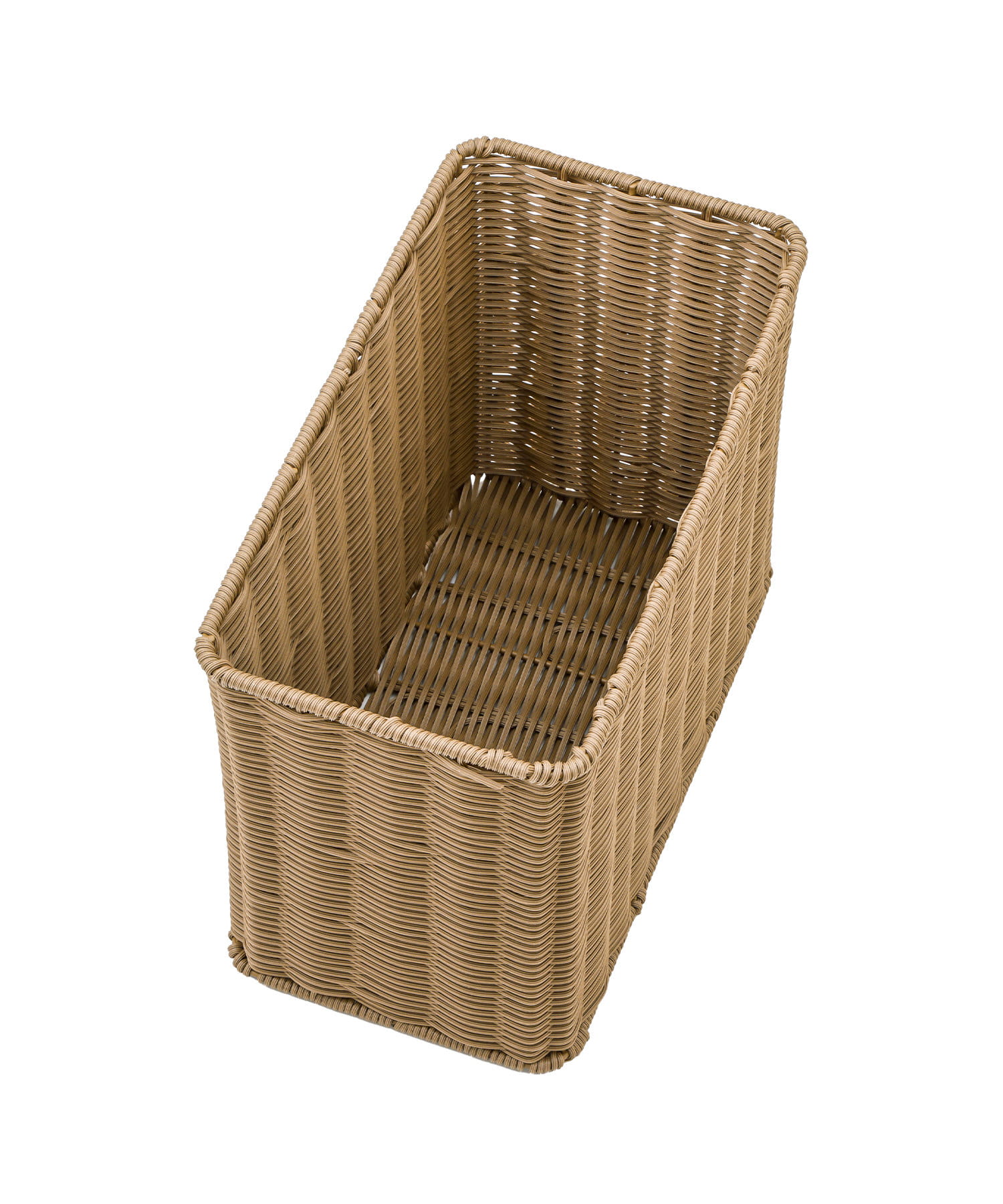 3COINS(スリーコインズ) 《洗える》PPラタン収納ボックススリム／KITINTO