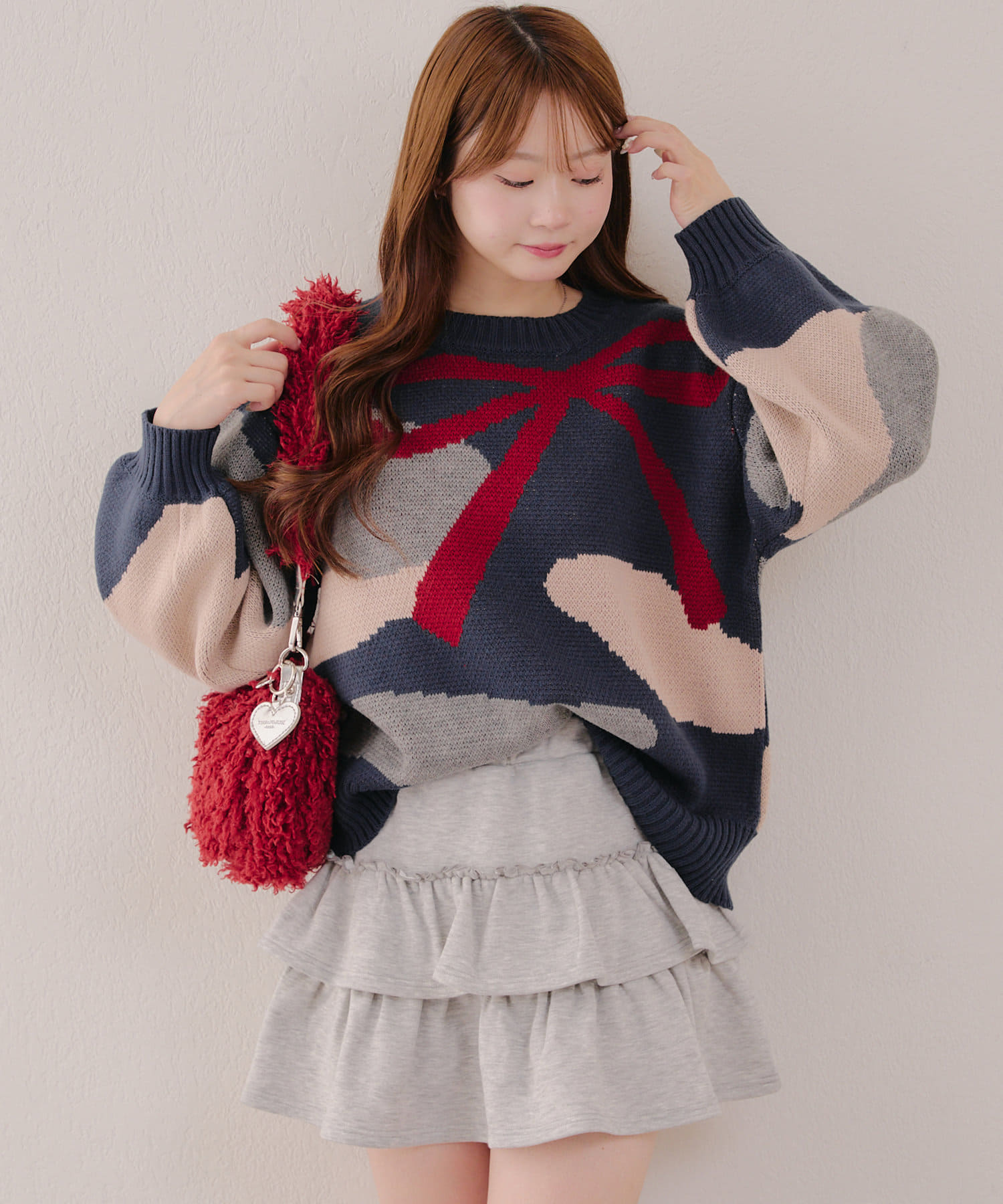 MARCHES】迷彩&リボンジャガードニット | NICE CLAUP / OLIVE des