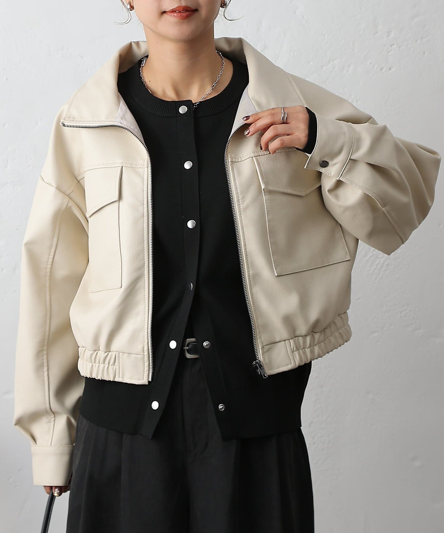 COLONY 2139(コロニー トゥーワンスリーナイン) 【リバイバル/新色追加】フェイクレザーショートブルゾン