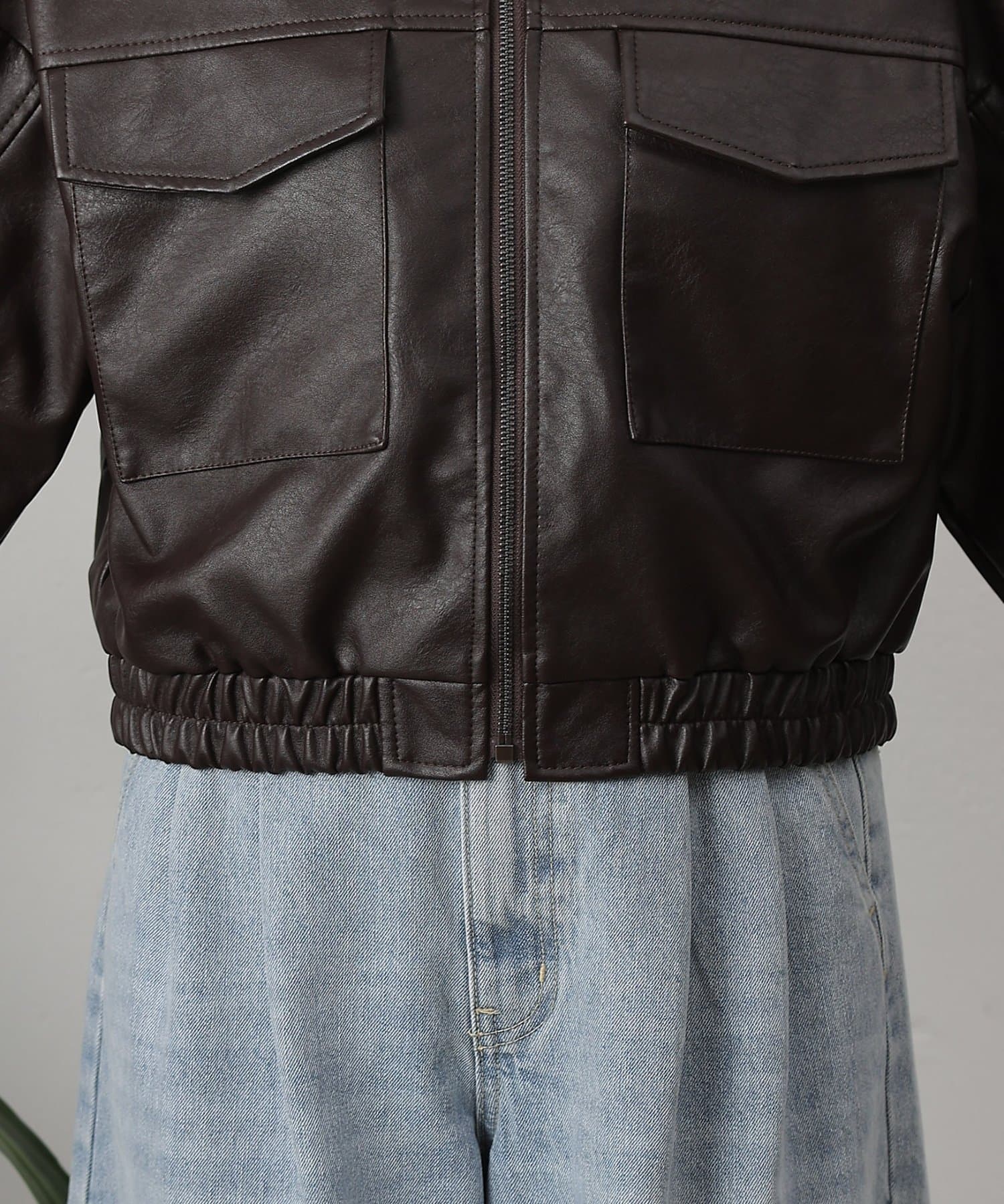 COLONY 2139(コロニー トゥーワンスリーナイン) 【リバイバル/新色追加】フェイクレザーショートブルゾン