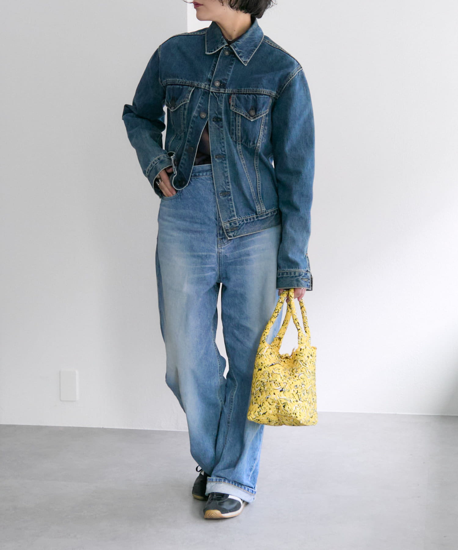 ear PAPILLONNER(イア パピヨネ) 【FEEL AND TASTE（フィールアンドテイスト）】weaving minibucket Nylon/ミニバケットバッグ