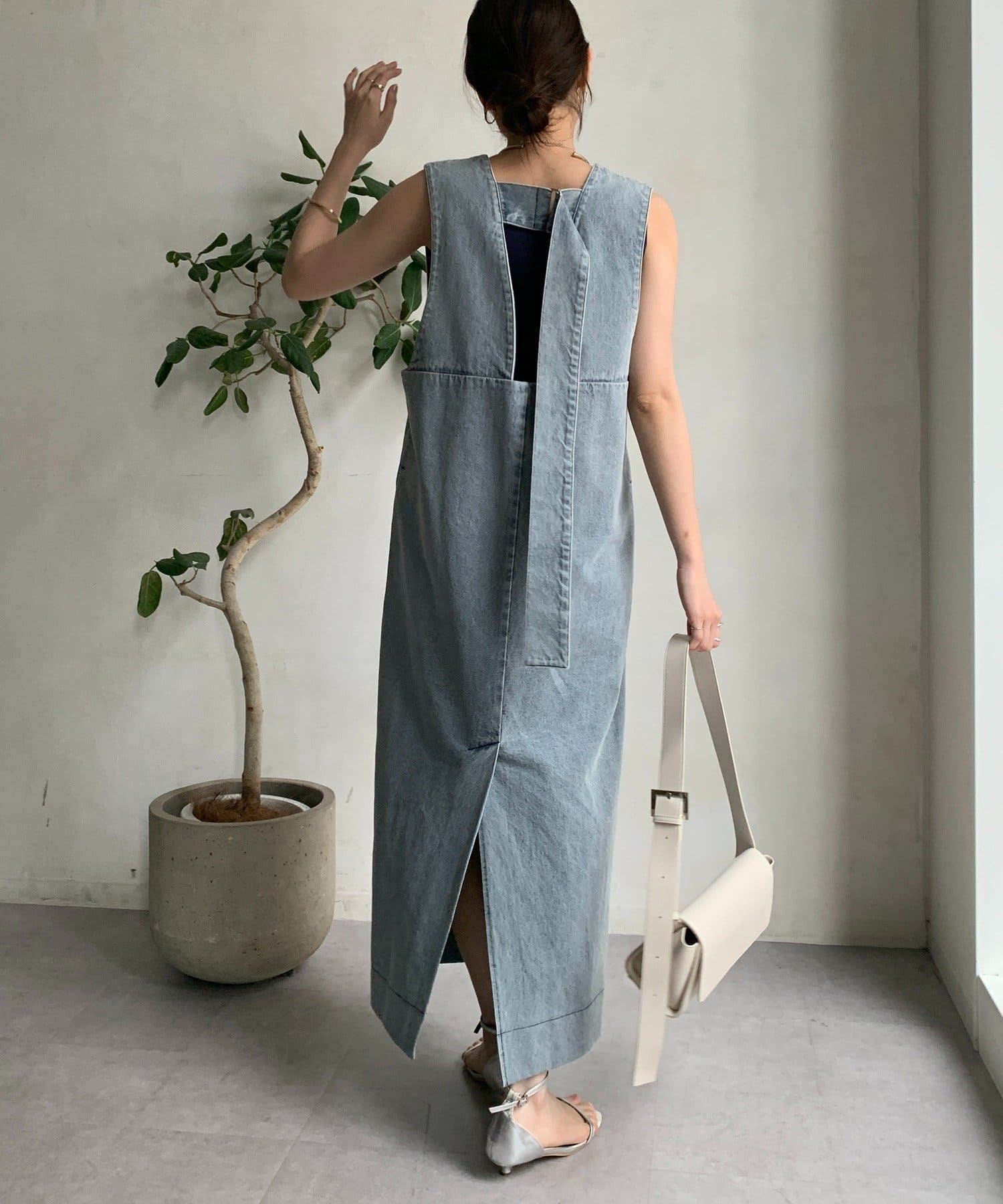 ✨人気✨ DOUDOU ドゥドゥ テンセル デニム ジャンスカ ブルー 博多店】新作！テンセルデニムジャンスカ - DouDou(ドゥドゥ