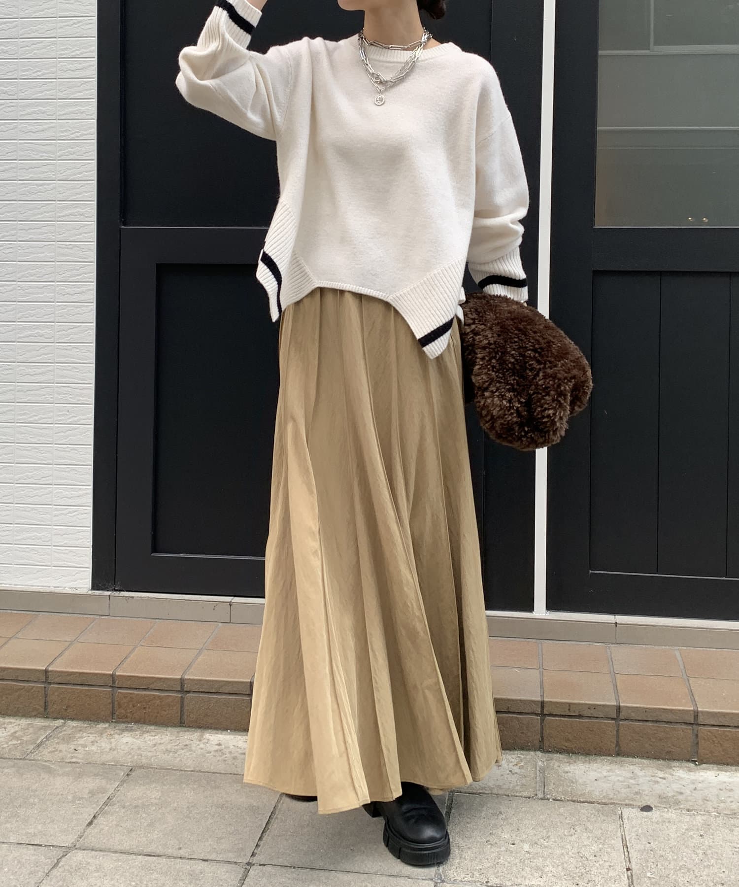 ウォッシャブルウールリブニット WEB限定】ウォッシャブルウールラインリブニット | DOUDOU