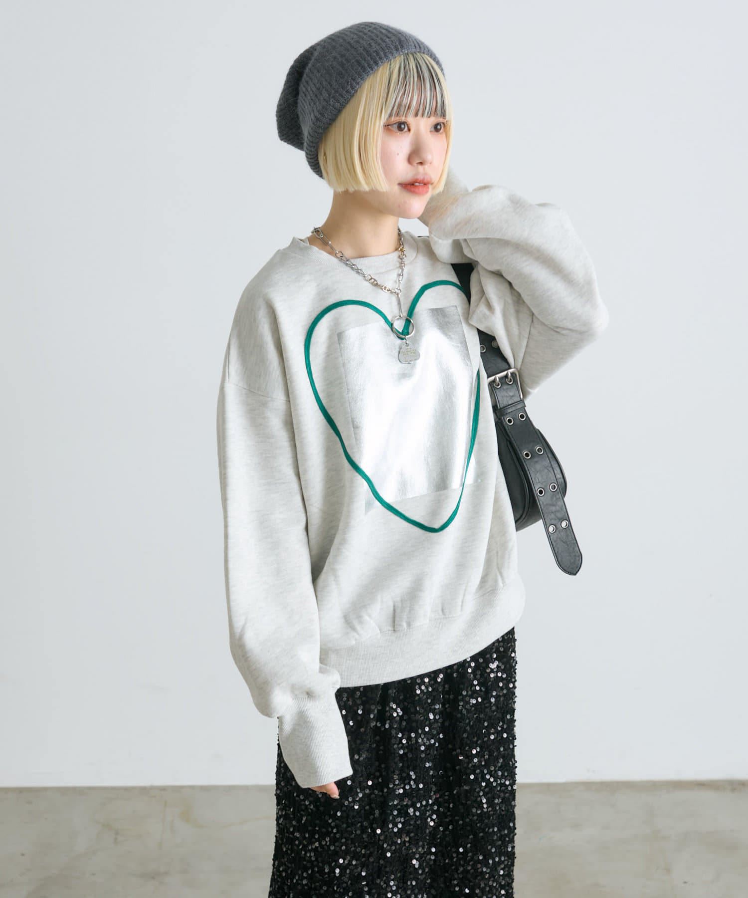 ♡ページ w closet】ハートロゴスウェット | OUTLET(アウトレット