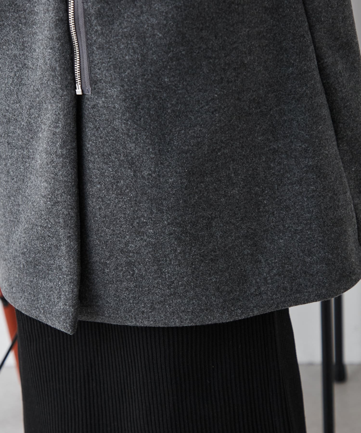 Remind me and forever(リマインドミーアンドフォーエバー) きれいめデザイン、フード付ZIPコート