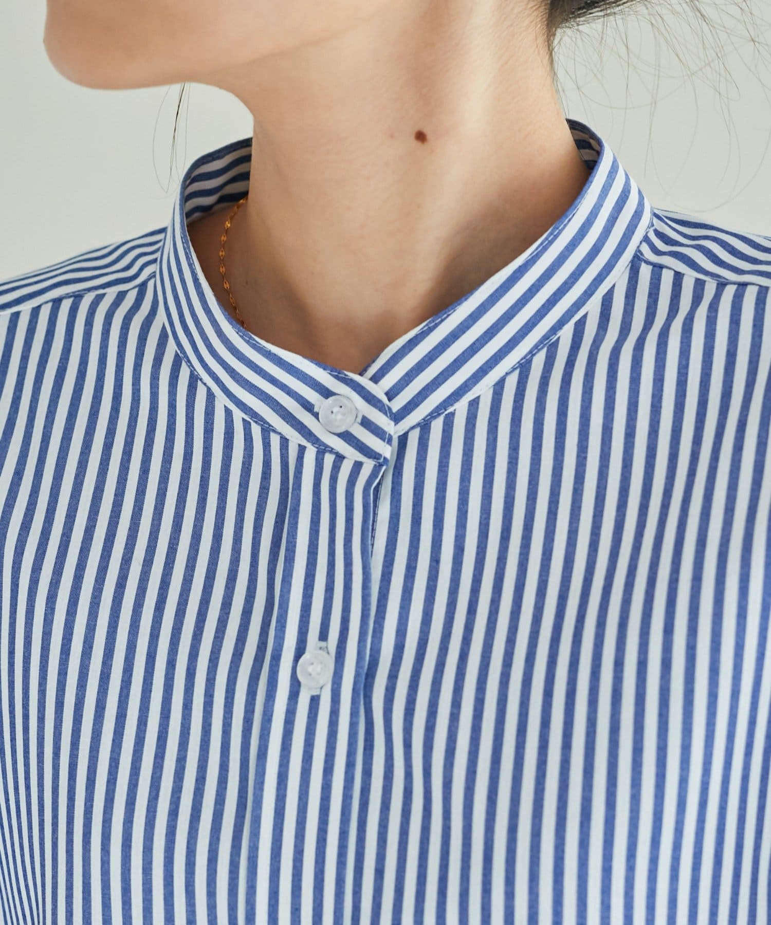 CIAOPANIC TYPY(チャオパニックティピー) ≪26SS展示会アイテム≫【しわになりにくい】ボリュームスリーブバンドカラーシャツ