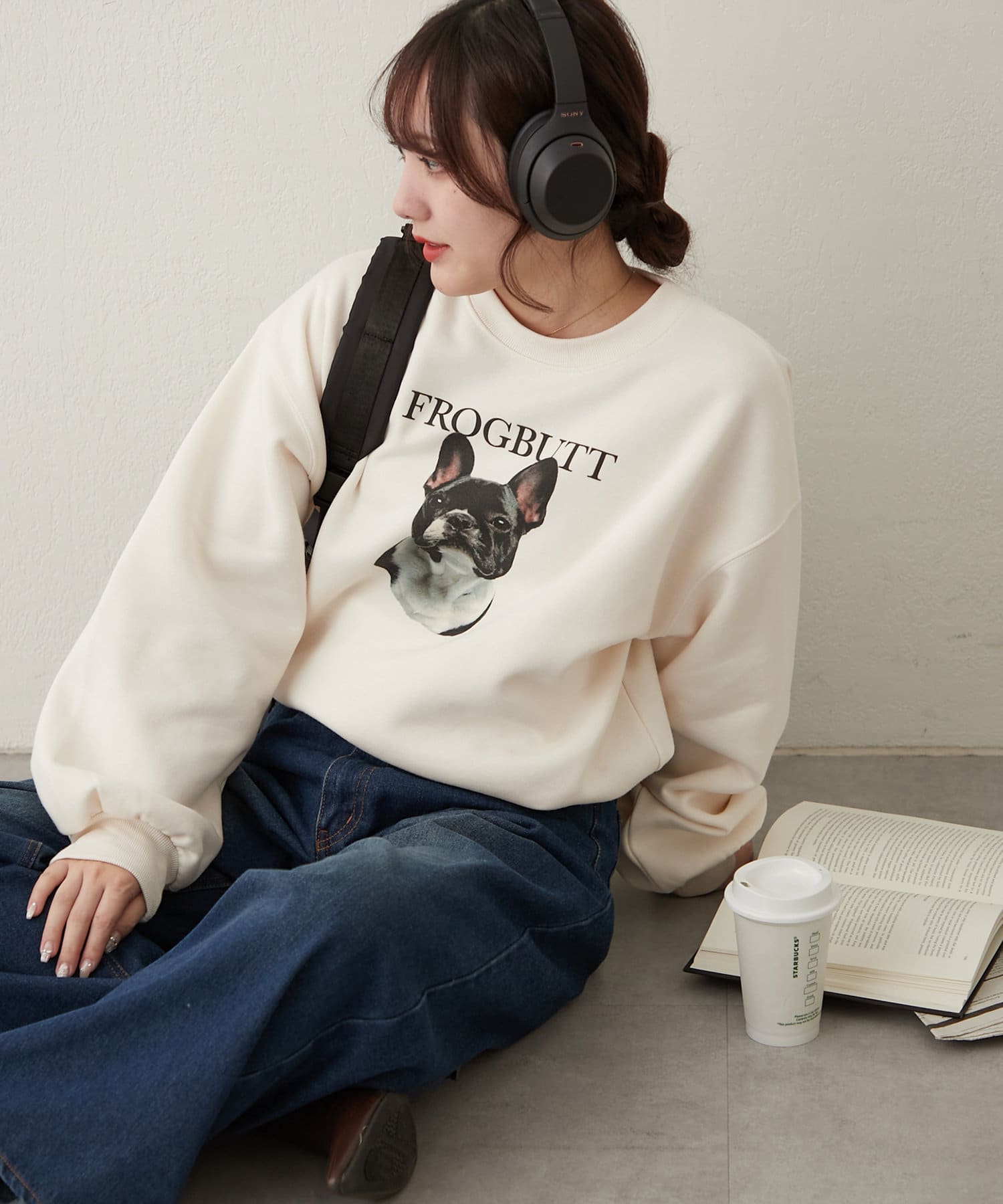レディース 日本製 裏起毛 スウェット ハート プリント 全4色 2サイズ展開 AW 1111clothing（ワンフォークロージング）の「ハートモチーフ 裏