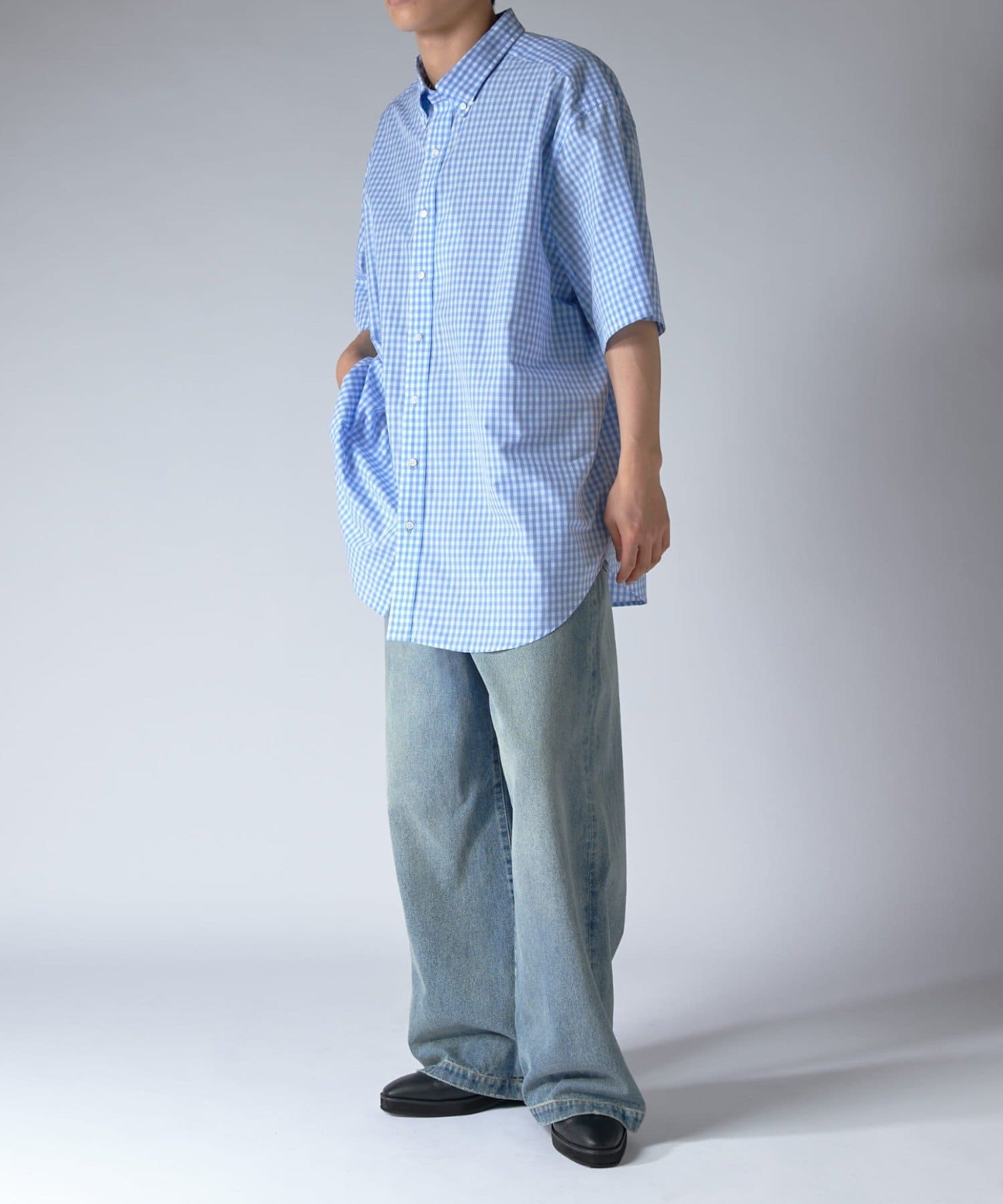 Lui's(ルイス) CHEMISE Lui's キュプラギンガム S/S Big shirts