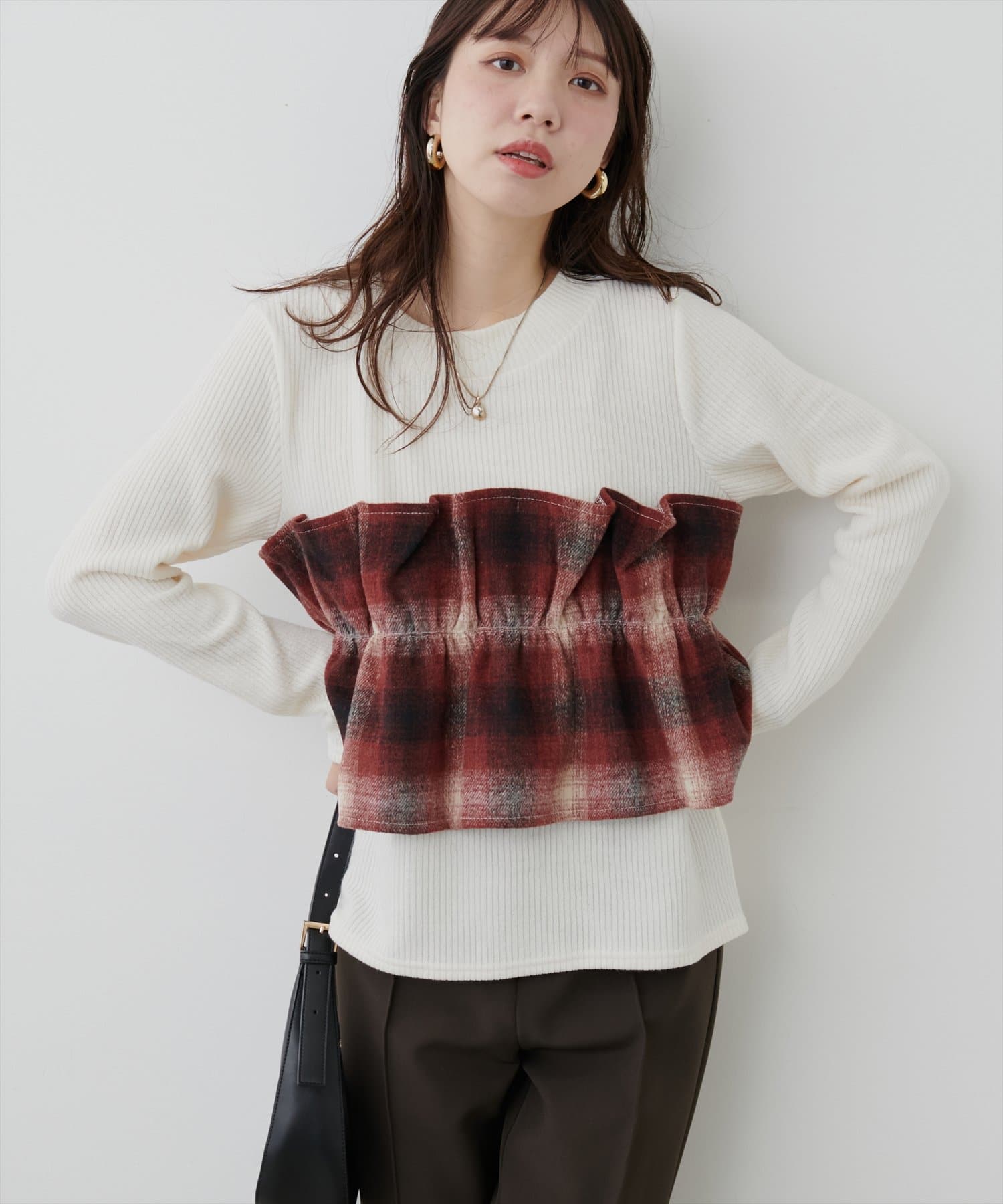 WEB限定】ビスチェ風ドッキングリブカットTOPS | natural