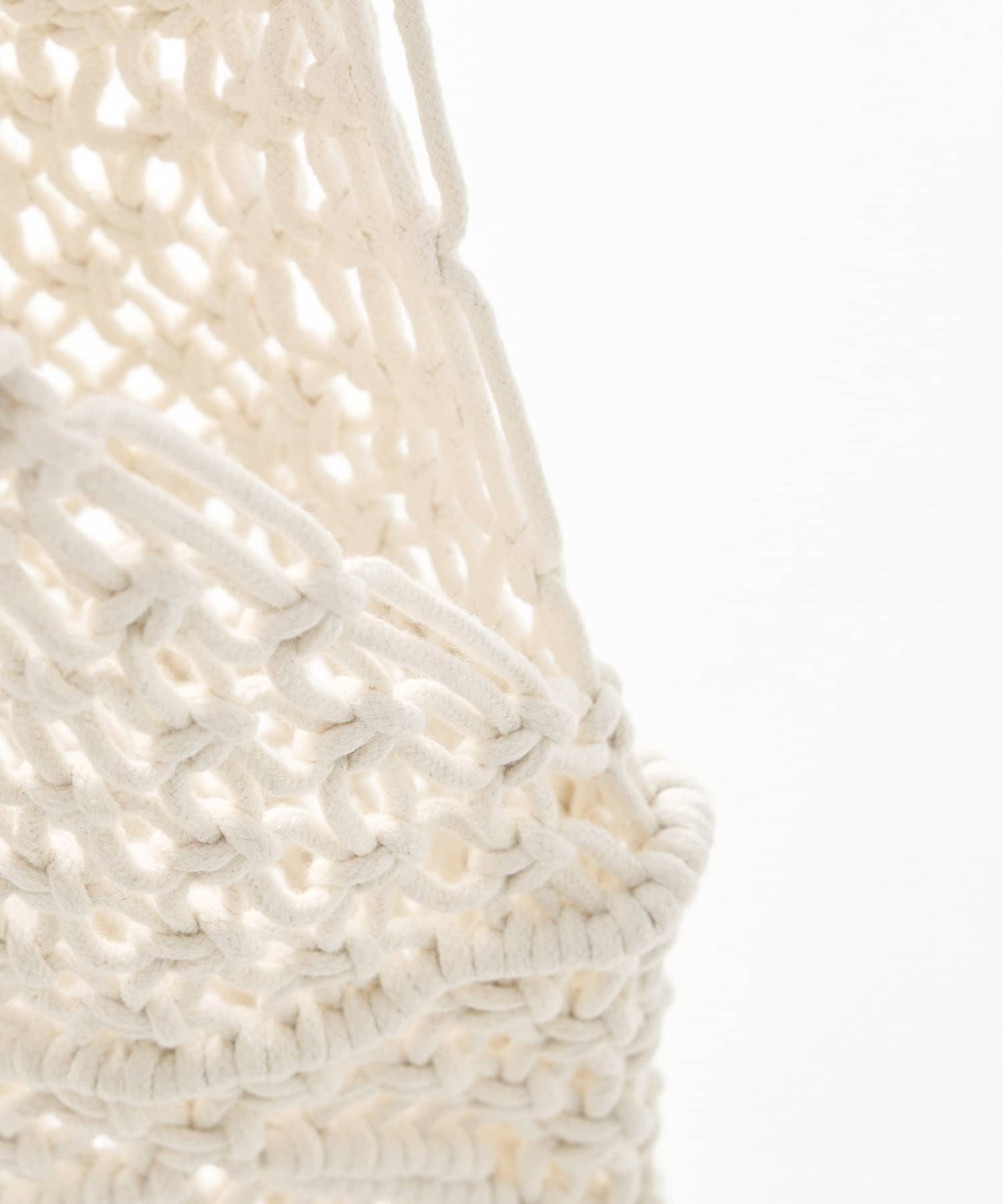 ウッドリングハンドルマクラメバッグ | un dix cors(アンディコール