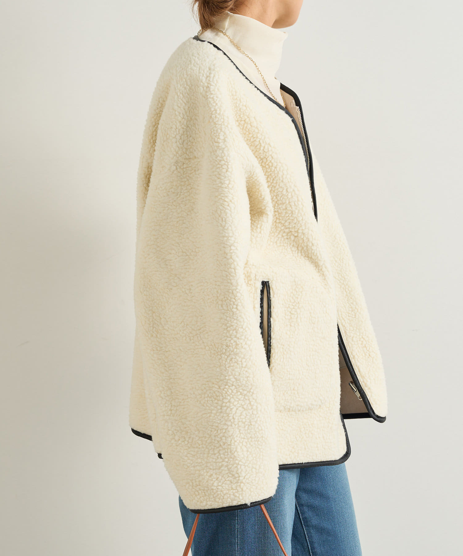 リバーシブルパイピングボアコート | un dix cors(アンディ リバーシブルパイピングボアコート | un dix cors(アンディ