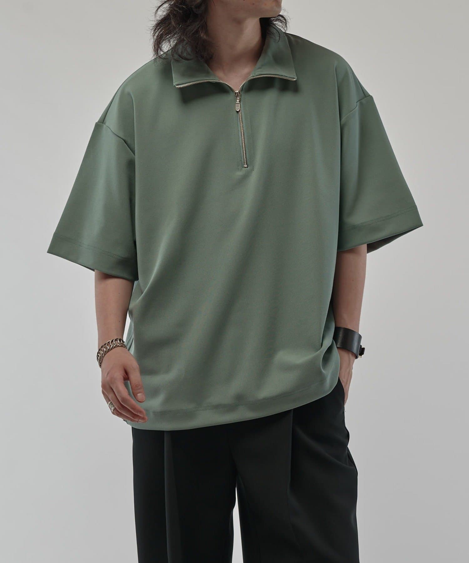 ジョーゼットハーフZIP s/s カットソー | Lui's(ルイス)メンズ