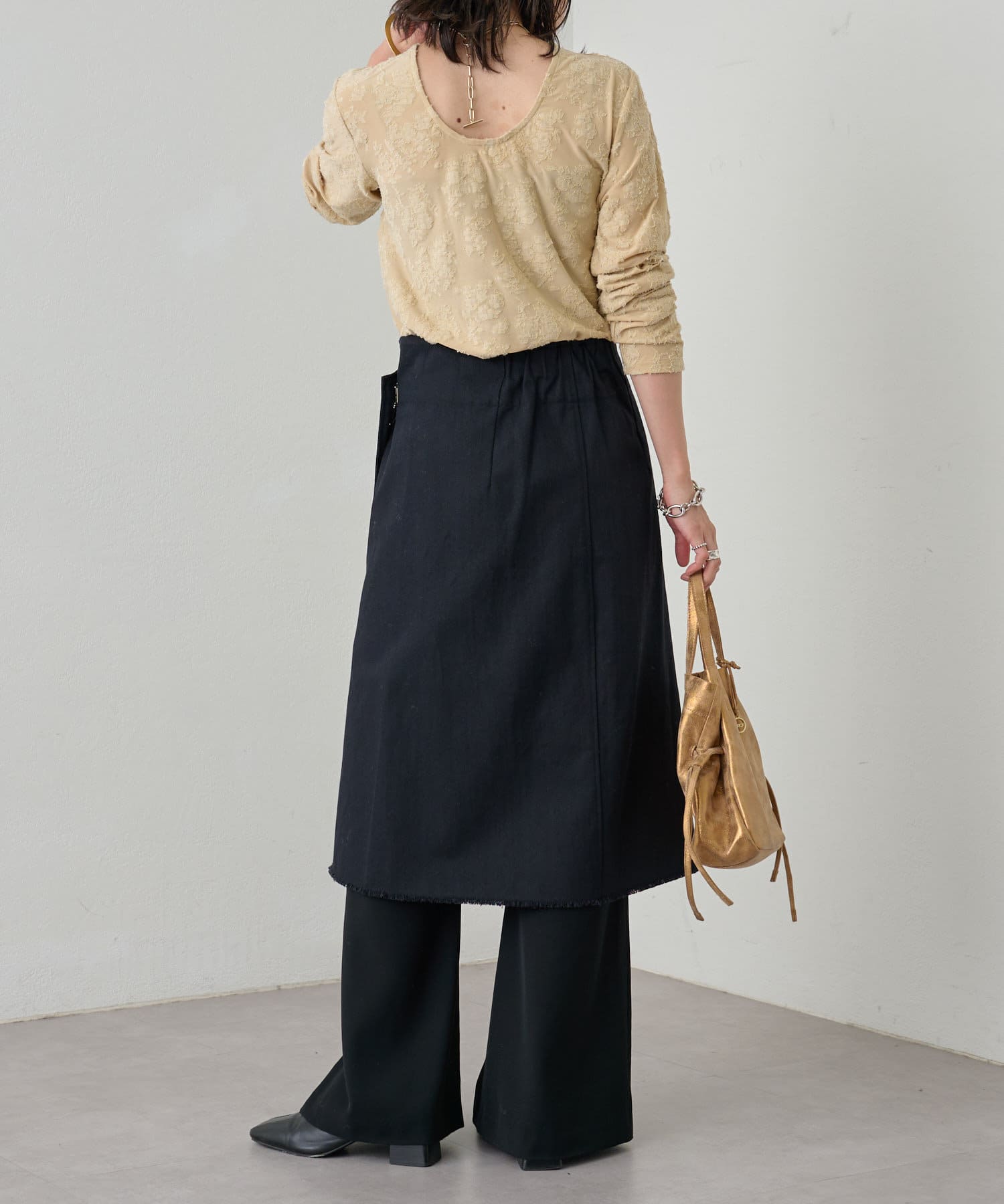 Omekashi(オメカシ) 【春のレイヤードスタイルに◎】ラップスカート