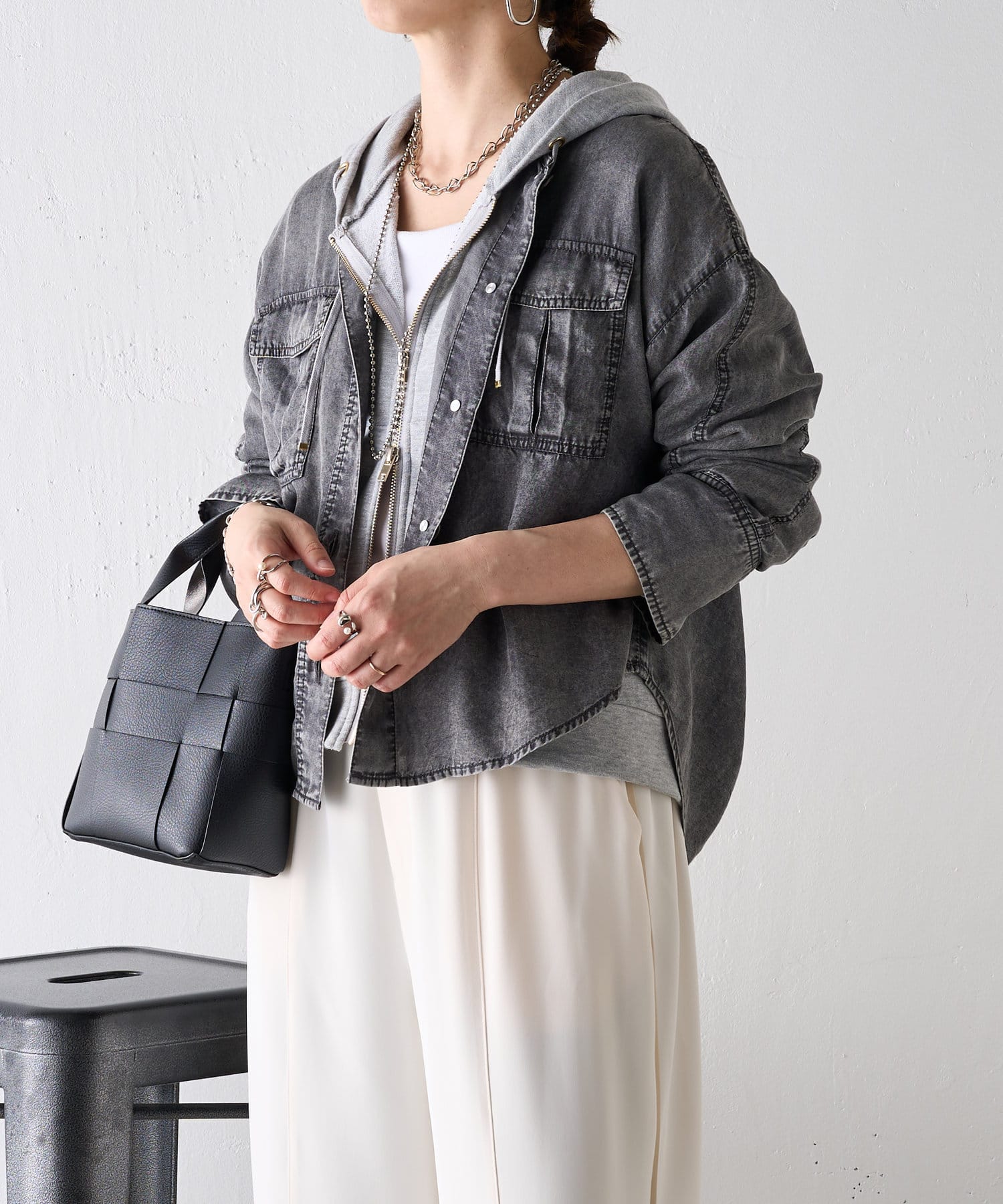 Jena　espace merveilleux(ジェナ　エスパスメルヴェイユ) 【羽織るだけでお洒落みえ】テンセルデニムジャケット