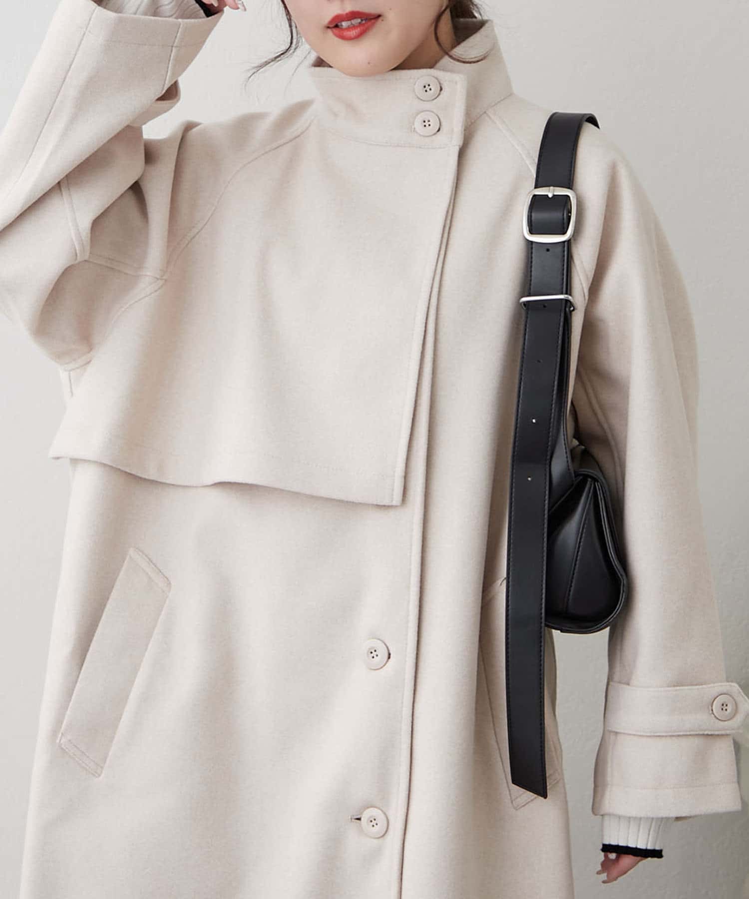 スタンドカラーロングコート | Remind me and forever(リマインドミー